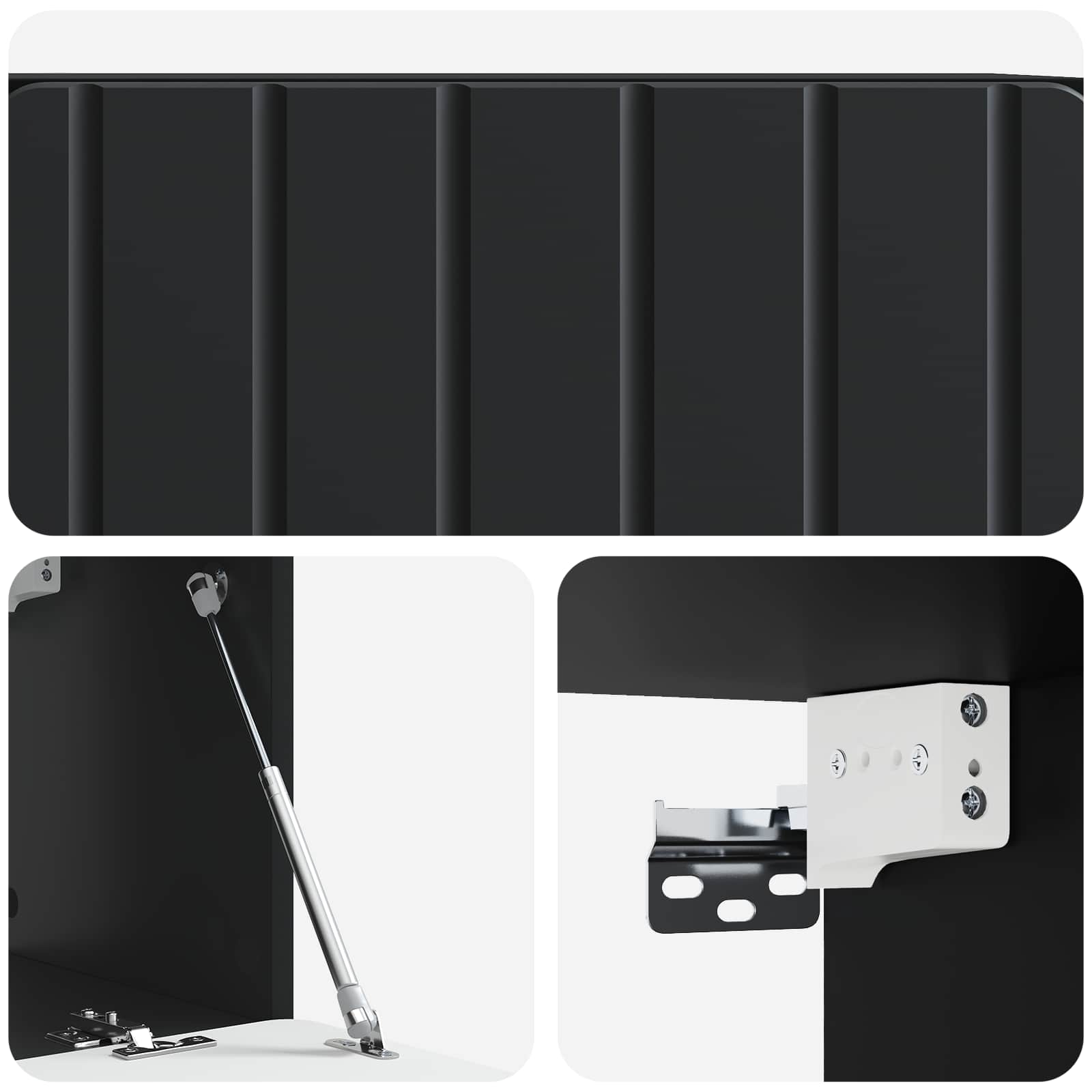 Meuble TV mural Noir 78,5 x 31 x 30 cm Bois d'ingénierie - XIOS