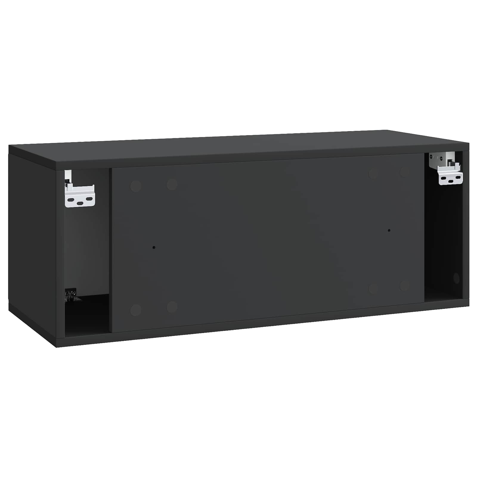 Meuble TV mural Noir 78,5 x 31 x 30 cm Bois d'ingénierie - XIOS