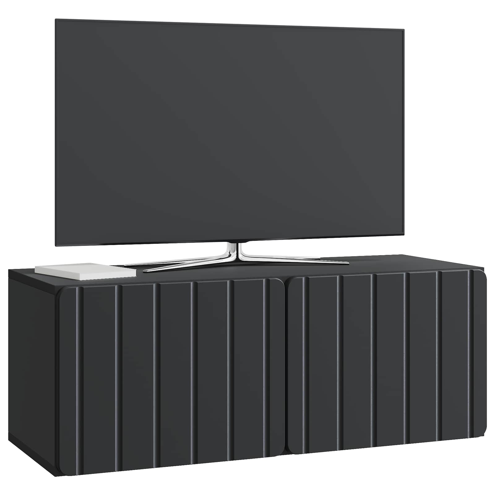 Meuble TV mural Noir 78,5 x 31 x 30 cm Bois d'ingénierie - XIOS