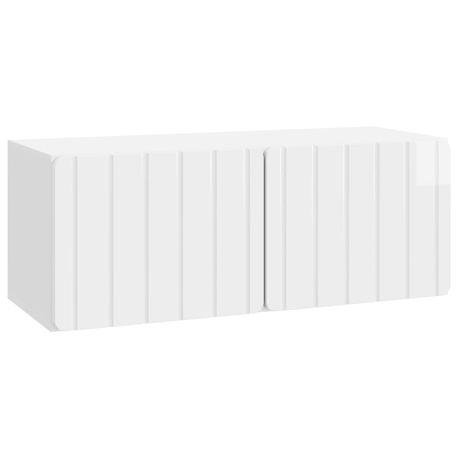 Meuble TV mural Montage mural Blanc brillant 78,5 x 31 x 30 cm - XIOS