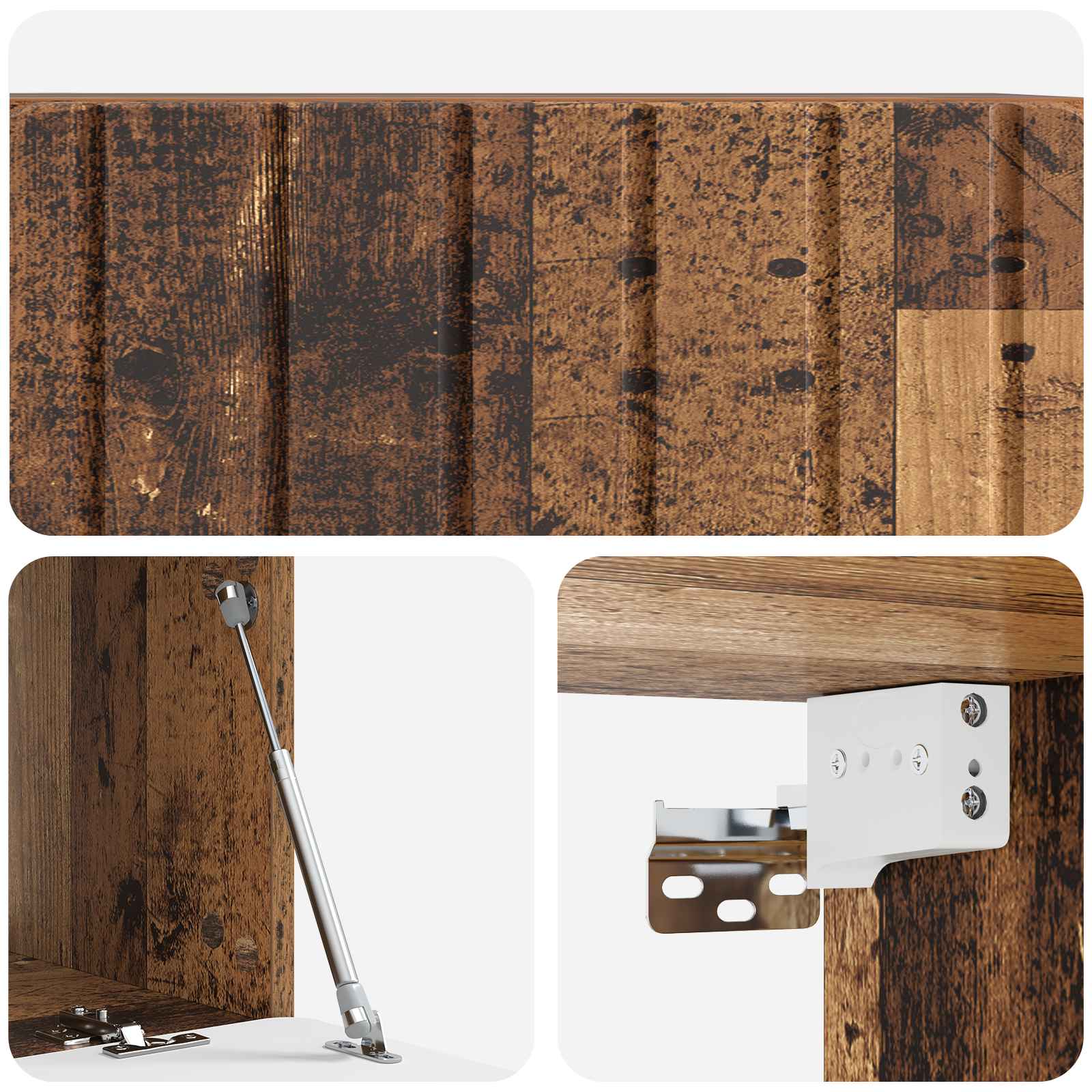 Meuble TV mural Bois ancien 78,5 x 31 x 30 cm Bois d'ingénierie - XIOS