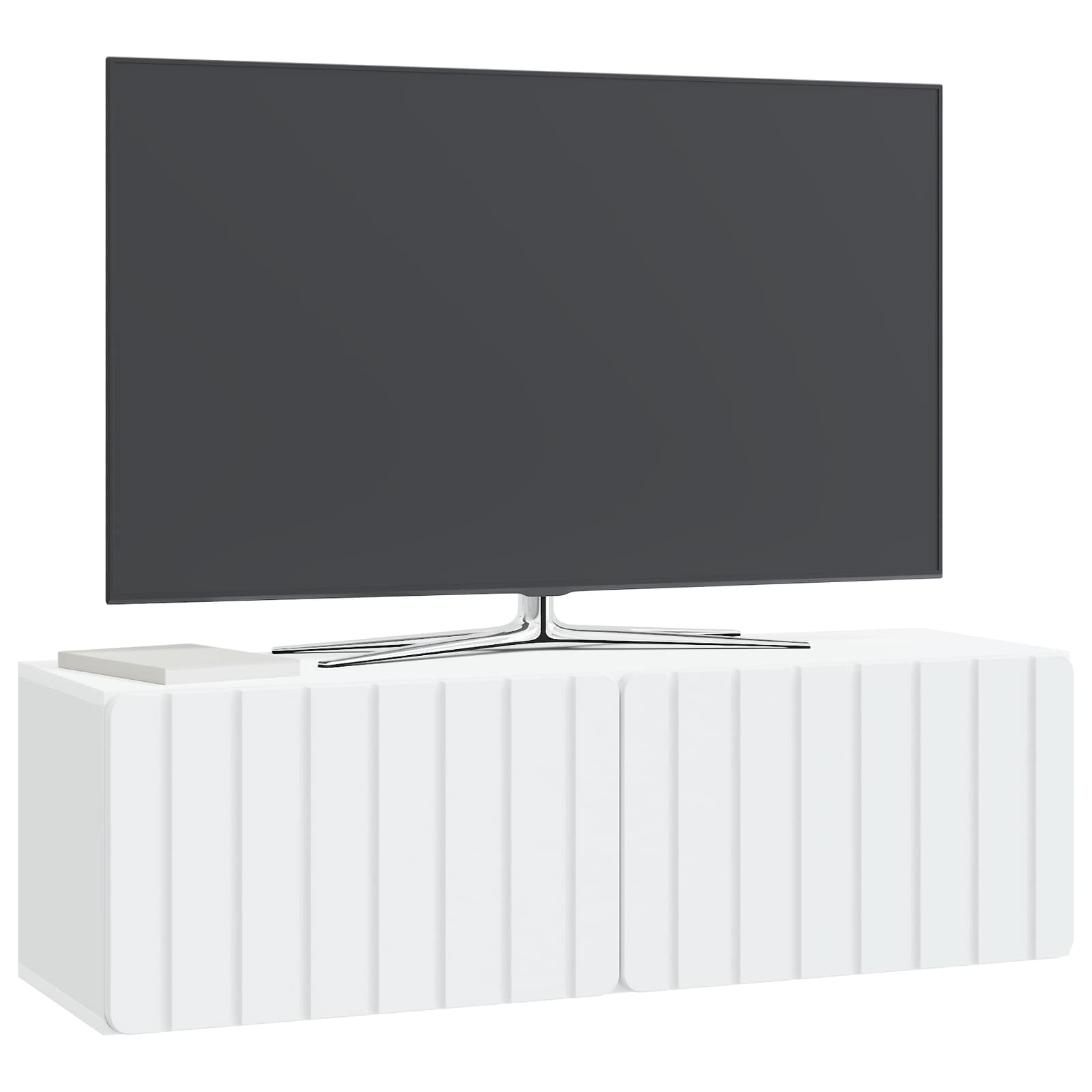 Meuble TV mural Blanc 98 x 31 x 30 cm Bois d'ingénierie - XIOS