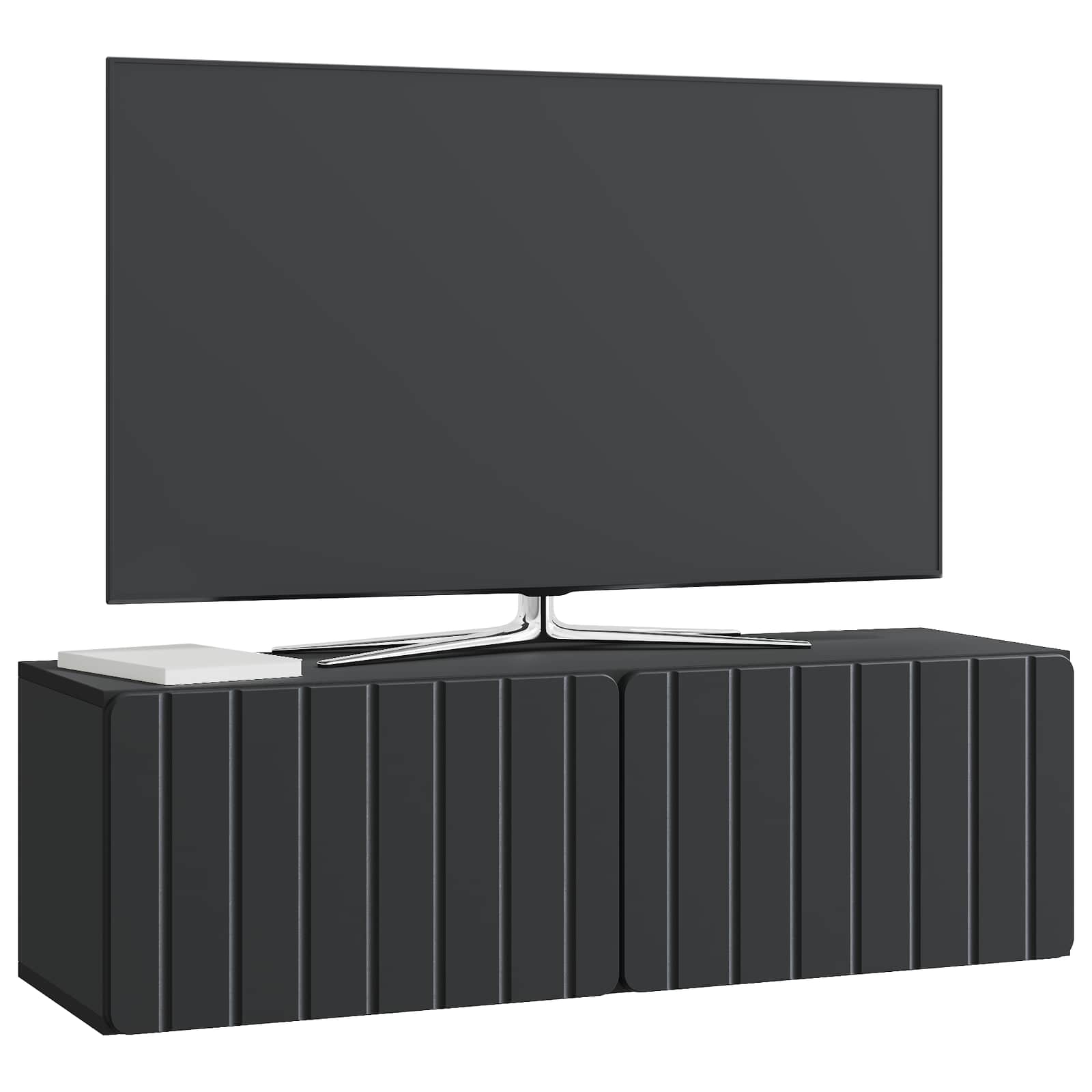 Meuble TV mural Noir 98 x 31 x 30 cm Bois d'ingénierie - XIOS