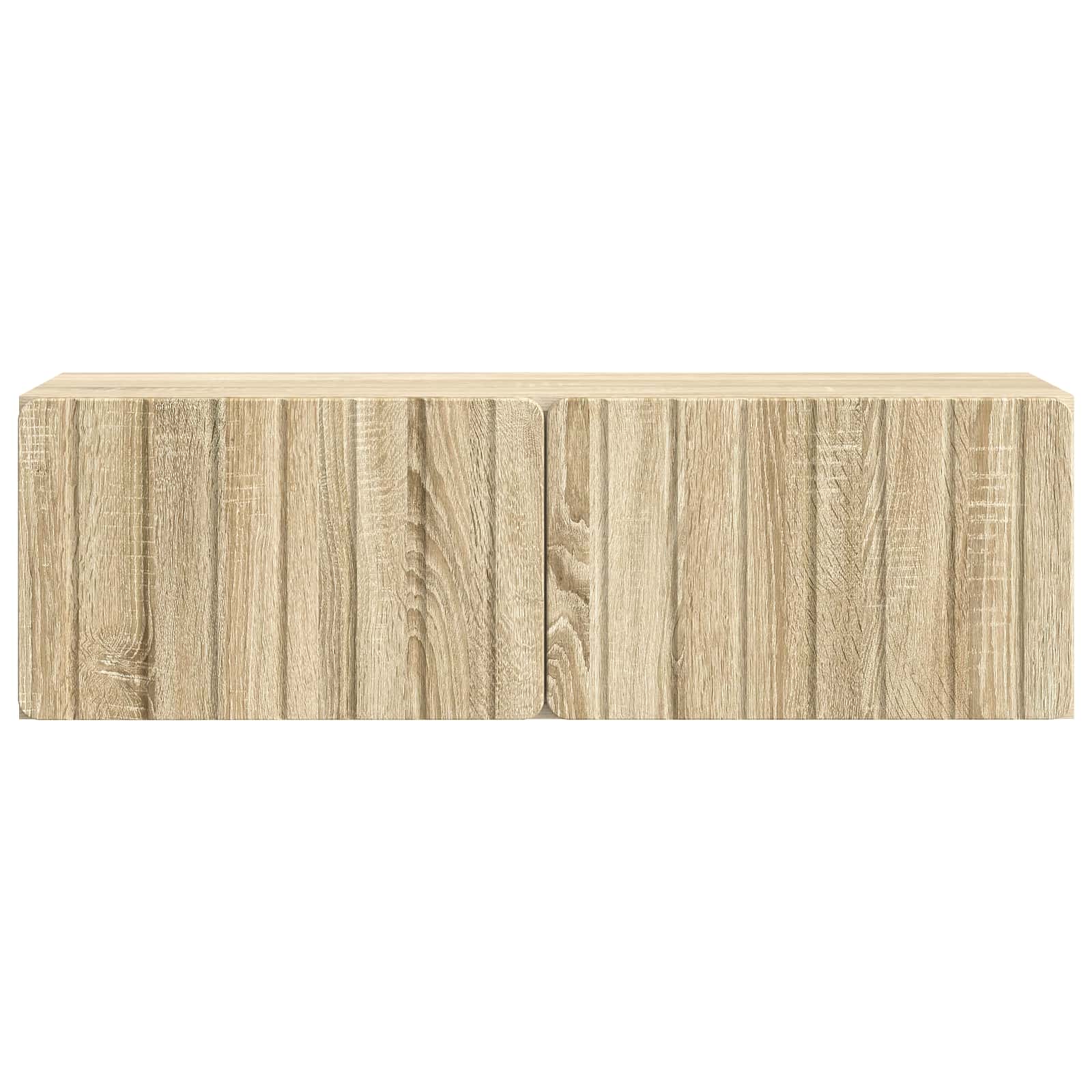 Meuble TV mural Chêne Sonoma 98 x 31 x 30 cm Bois d'ingénierie - XIOS