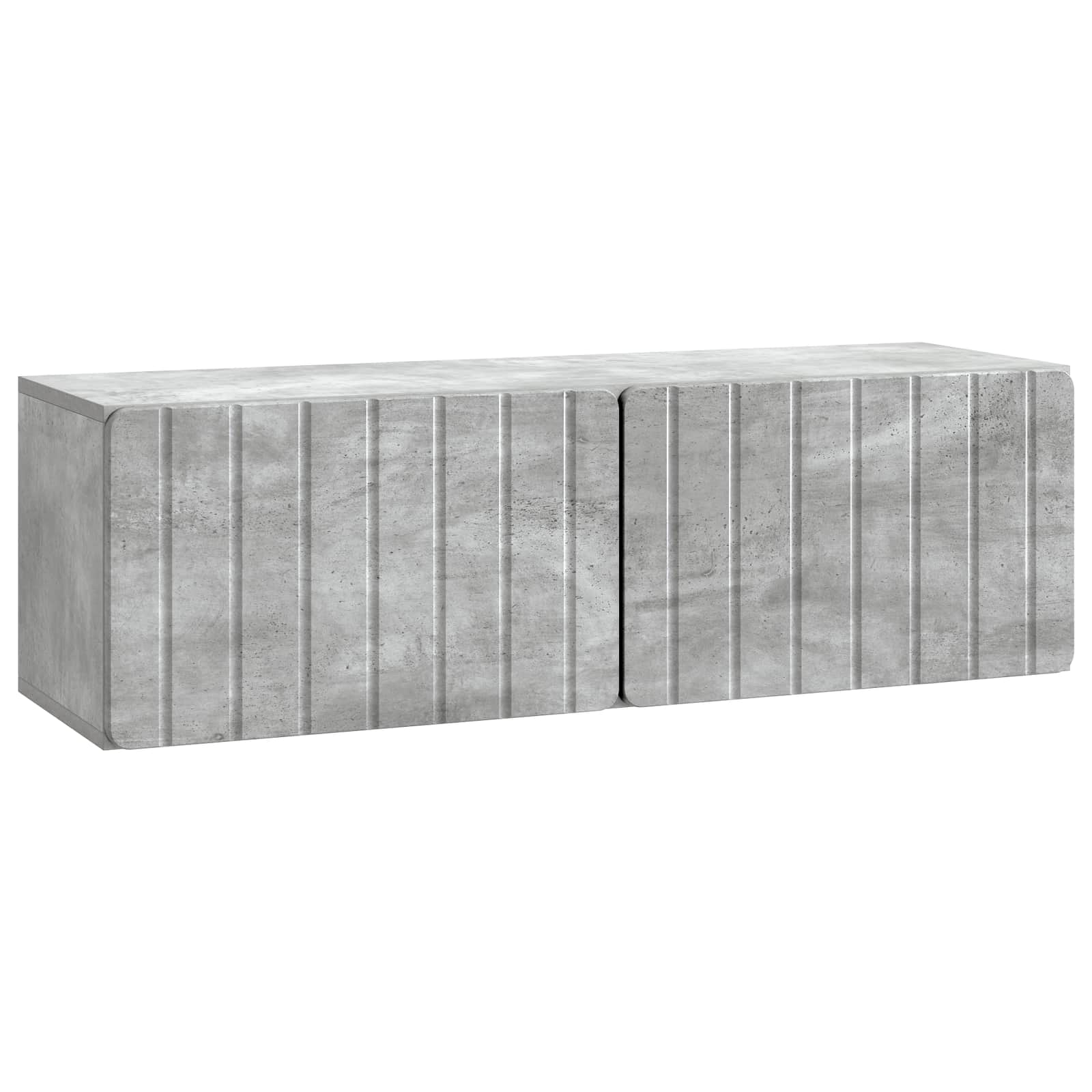 Meuble TV mural Gris béton 98 x 31 x 30 cm Bois d'ingénierie - XIOS