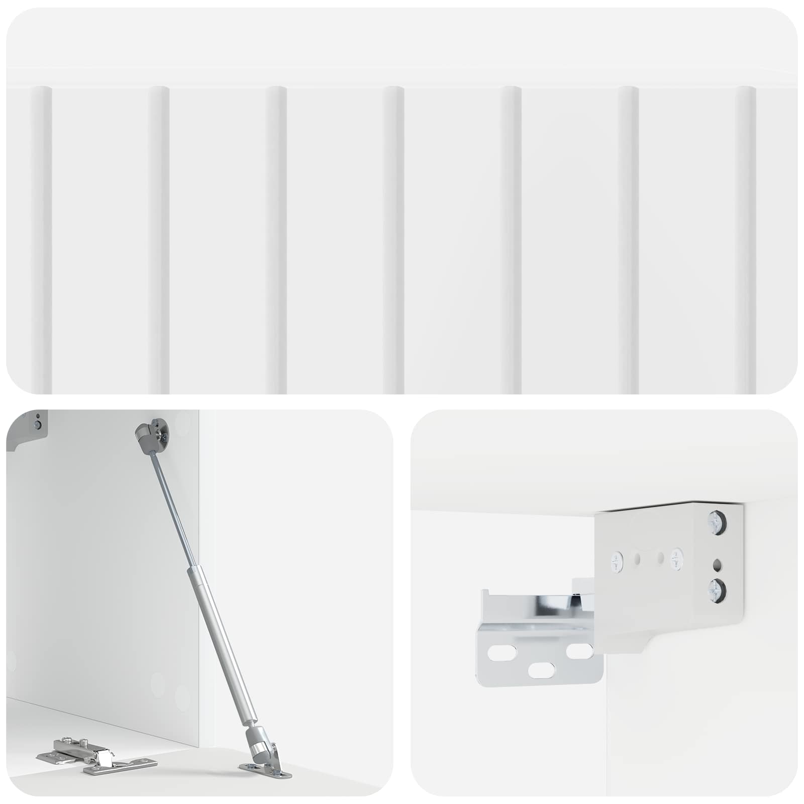 Meuble TV mural Montage mural Blanc brillant 98 x 31 x 30 cm - XIOS