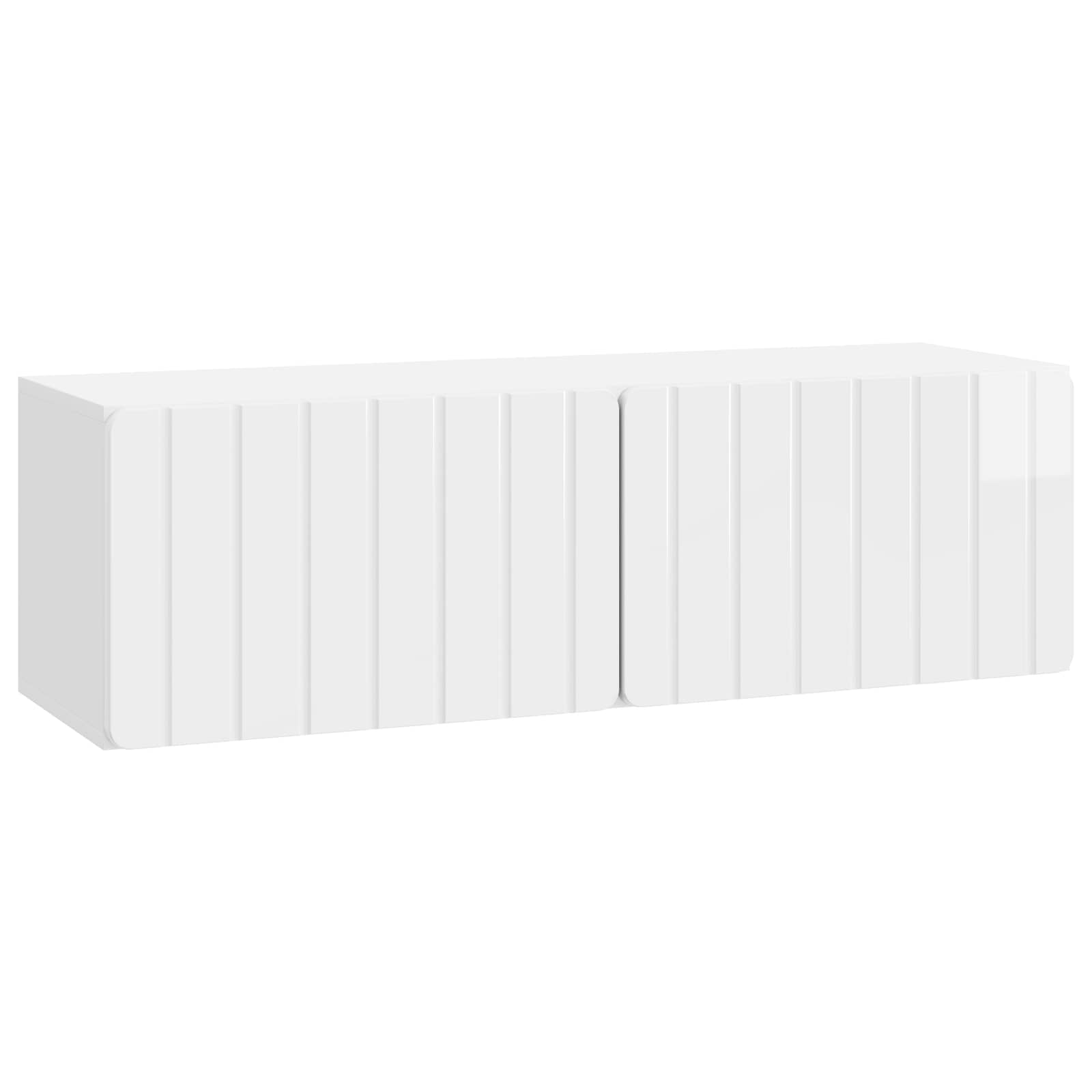 Meuble TV mural Montage mural Blanc brillant 98 x 31 x 30 cm - XIOS