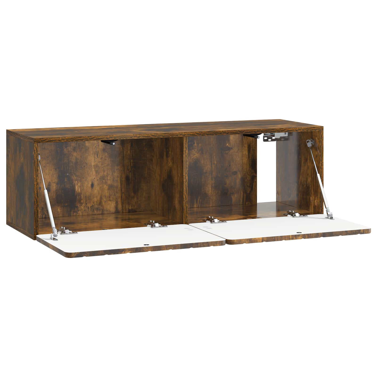 Meuble TV mural Chêne fumé 98 x 31 x 30 cm Bois d'ingénierie - XIOS