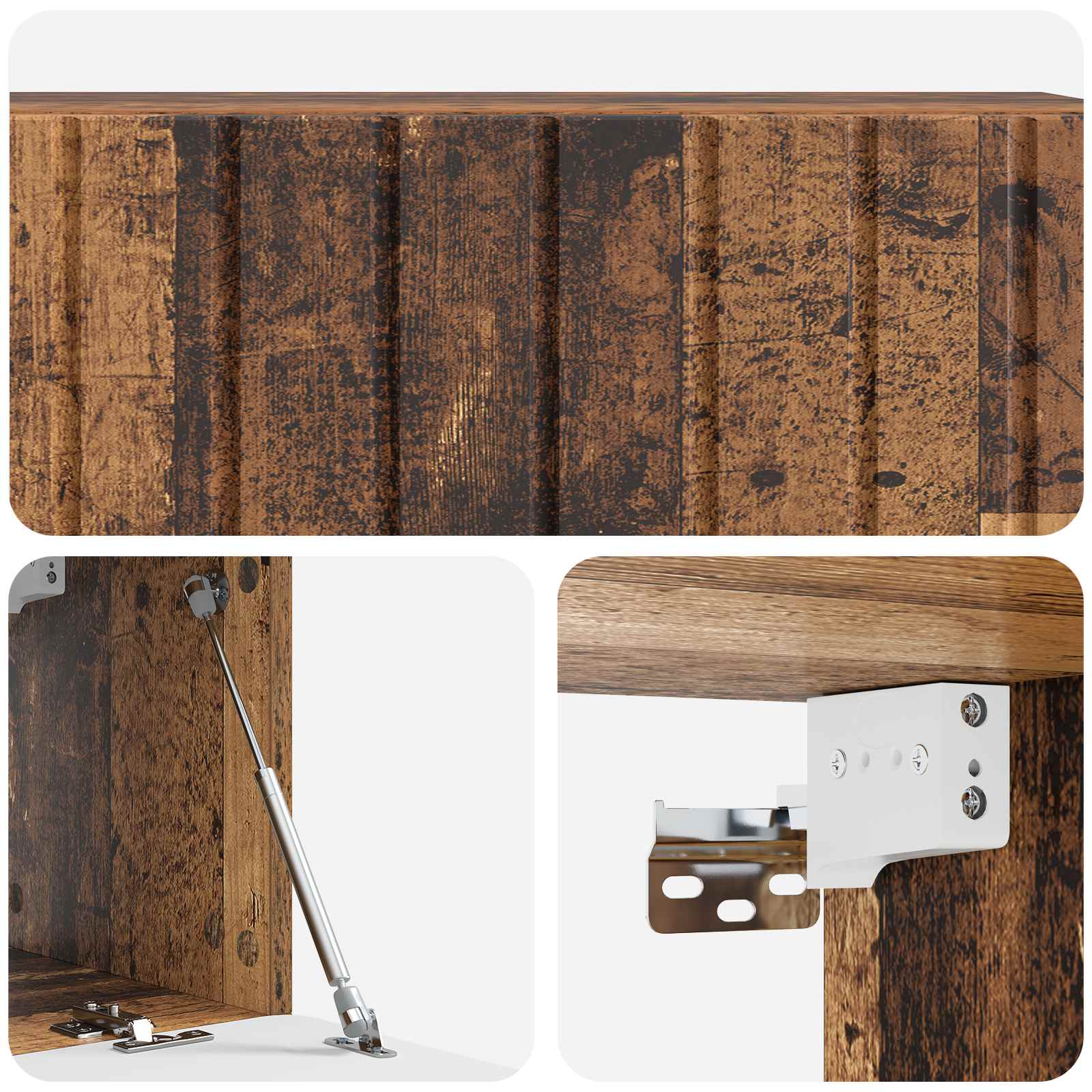 Meuble TV mural Bois ancien 98 x 31 x 30 cm Bois d'ingénierie - XIOS