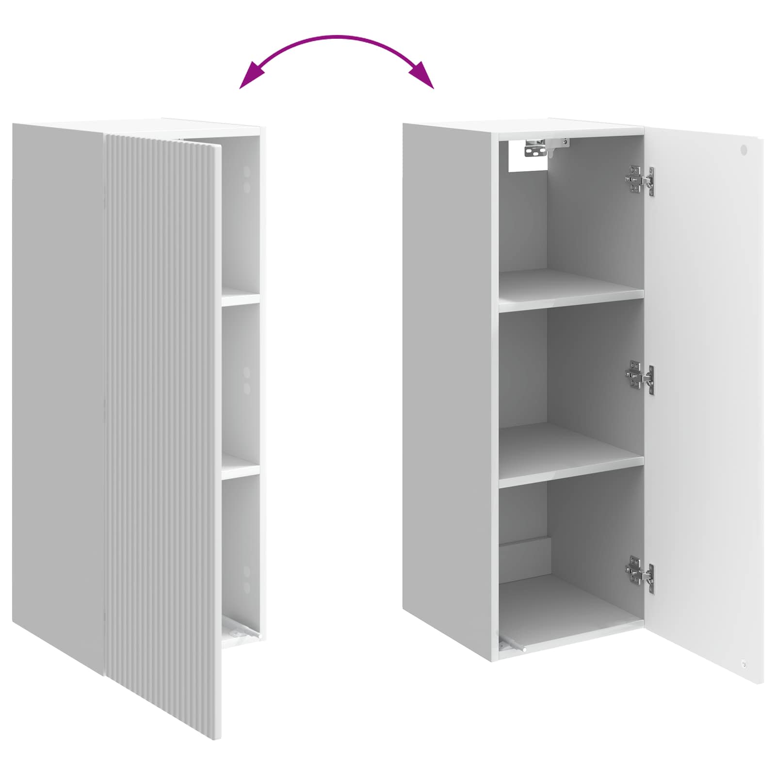 Armoire Murale Blanc brillant 33 x 34,5 x 90 cm - XIOS
