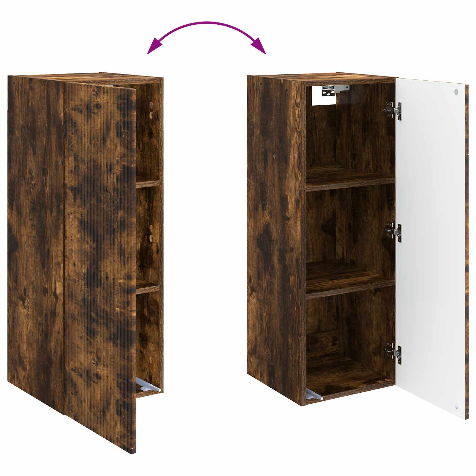 Armoire Murale Chêne fumé 33 x 34,5 x 90 cm Bois d'ingénierie - XIOS