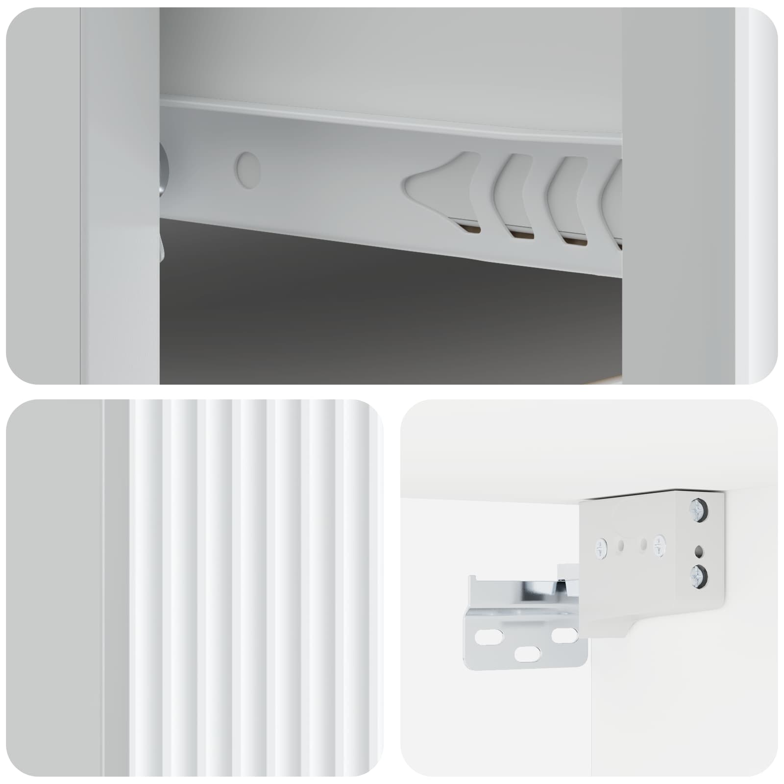 Cabinet de chevet mural 2 pcs Blanc 33 x 34,5 x 20 cm - XIOS