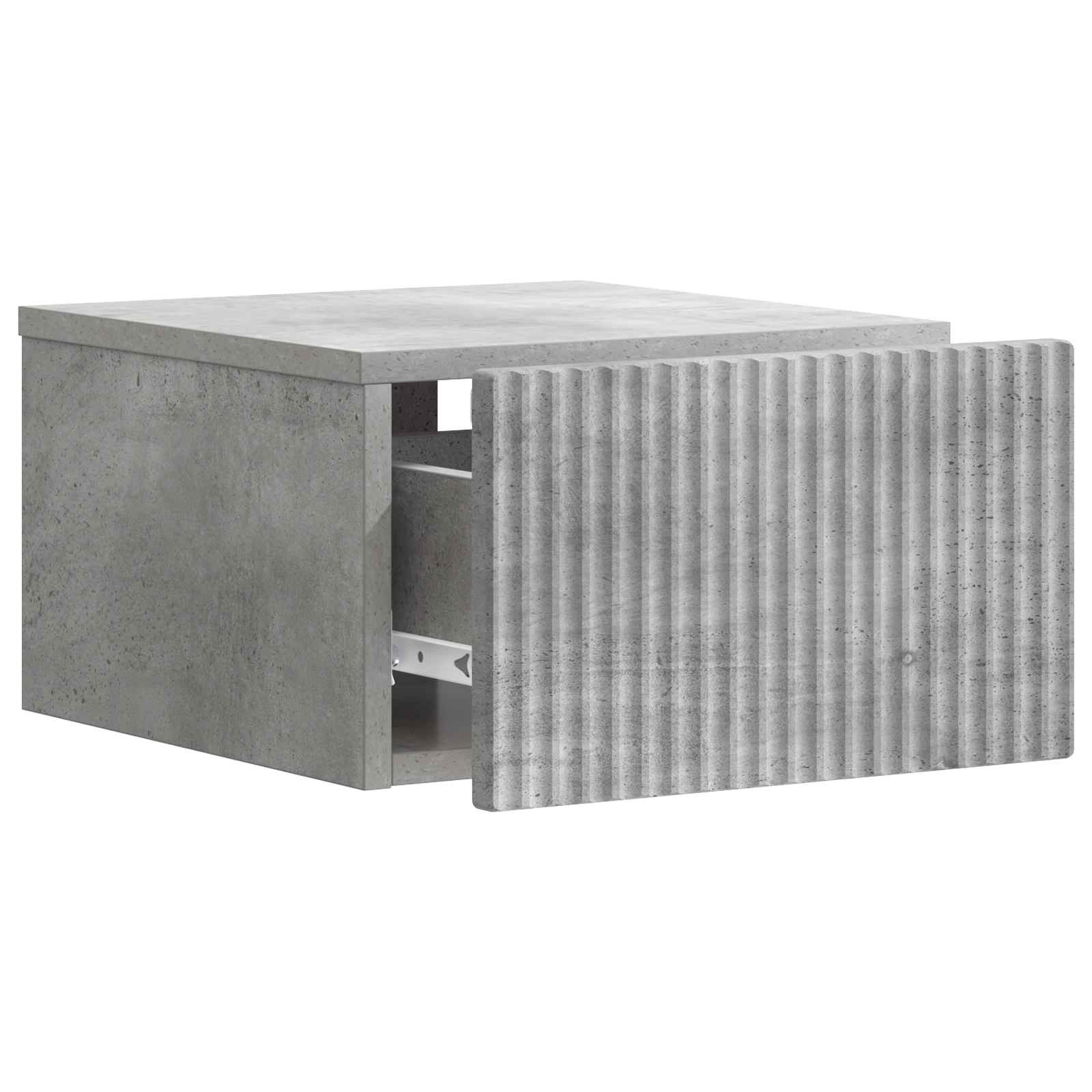 Cabinet de chevet mural 2 pcs Gris béton 33 x 34,5 x 20 cm - XIOS