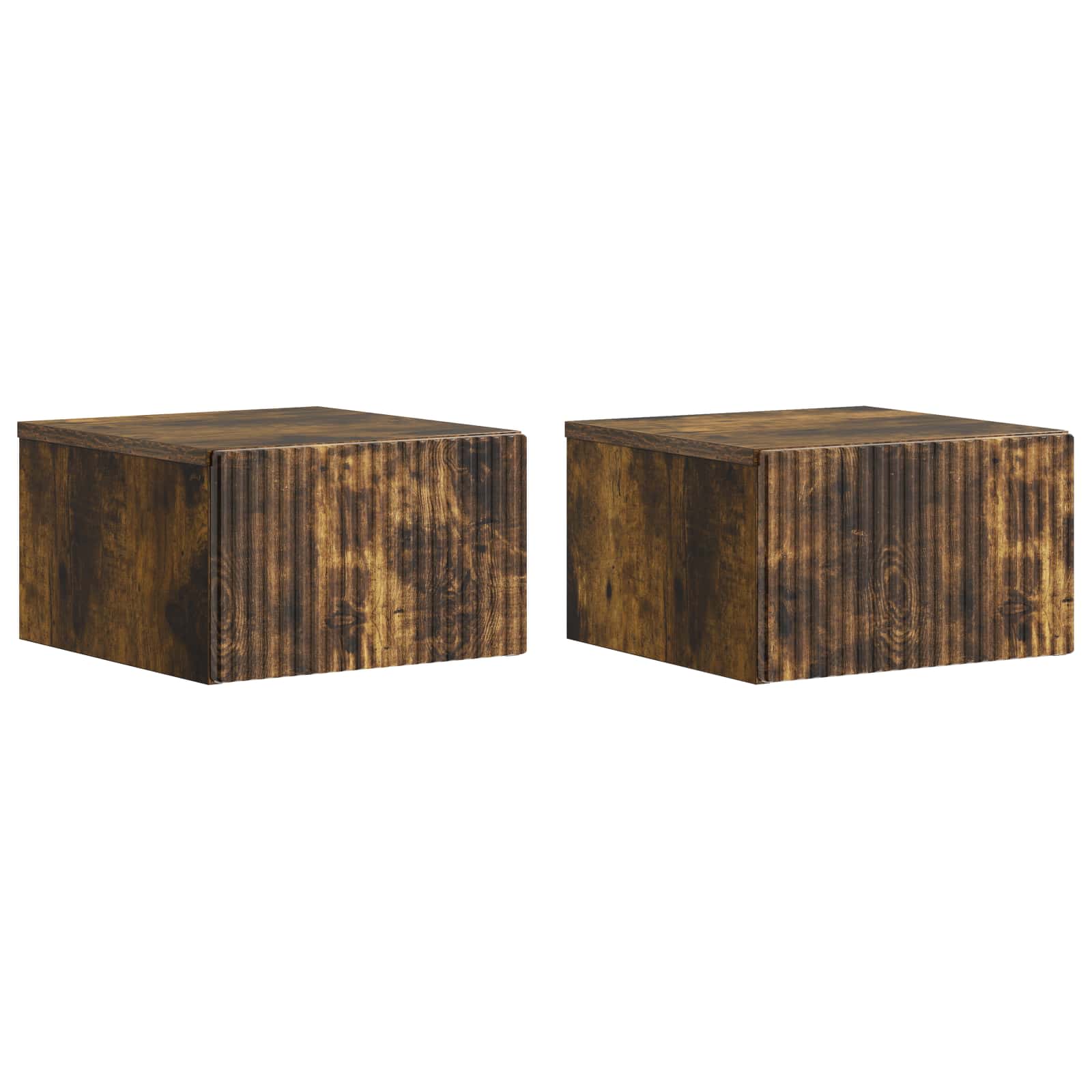 Cabinet de chevet mural 2 pcs Chêne fumé 33 x 34,5 x 20 cm - XIOS