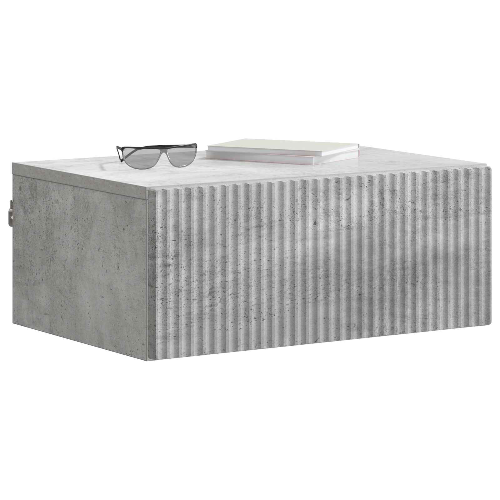 Cabinet de chevet mural 2 pcs Gris béton 49 x 34,5 x 20 cm - XIOS