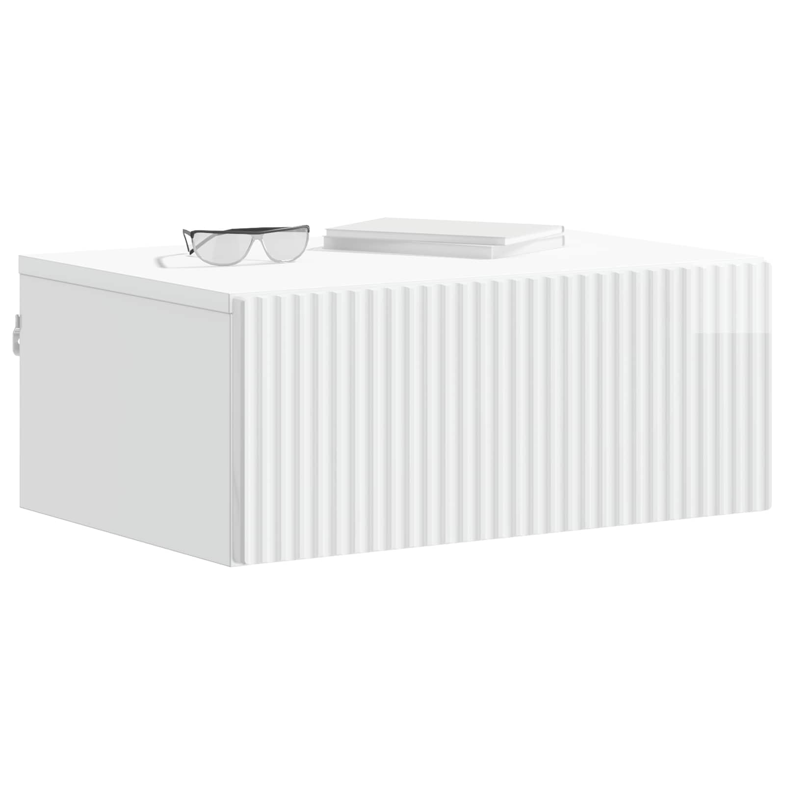 Cabinet de chevet mural 2 pcs Blanc brillant 49 x 34,5 x 20 cm - XIOS
