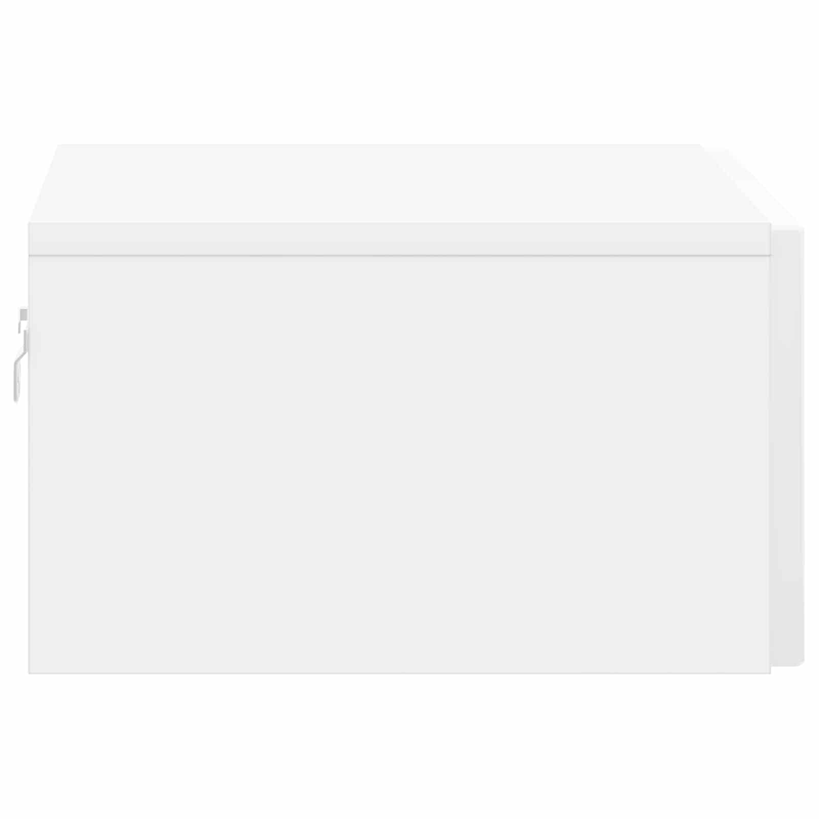 Cabinet de chevet mural 2 pcs Blanc brillant 49 x 34,5 x 20 cm - XIOS