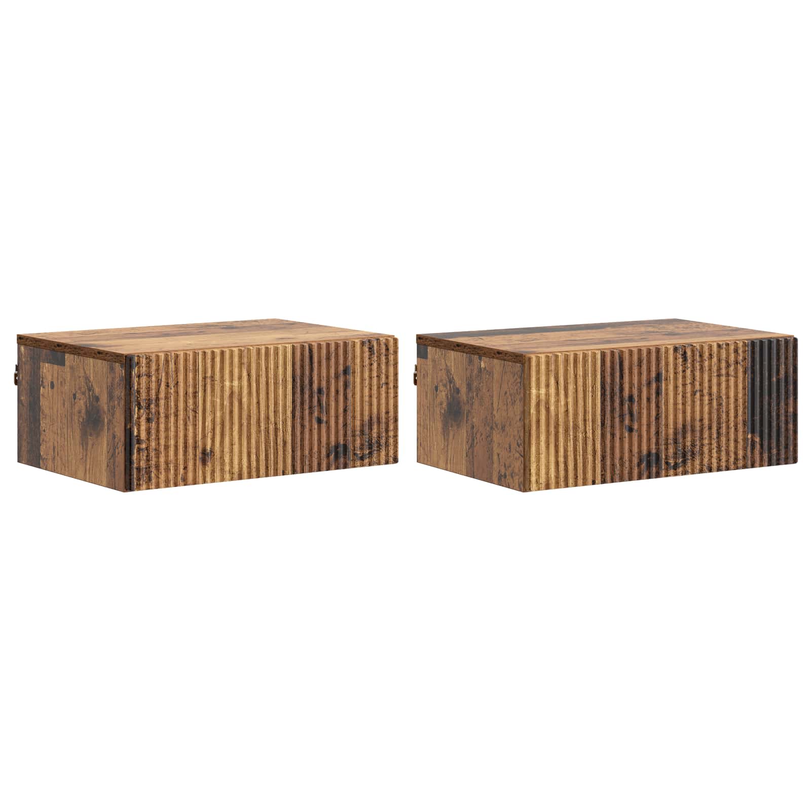 Cabinet de chevet mural 2 pcs Bois ancien 49 x 34,5 x 20 cm - XIOS
