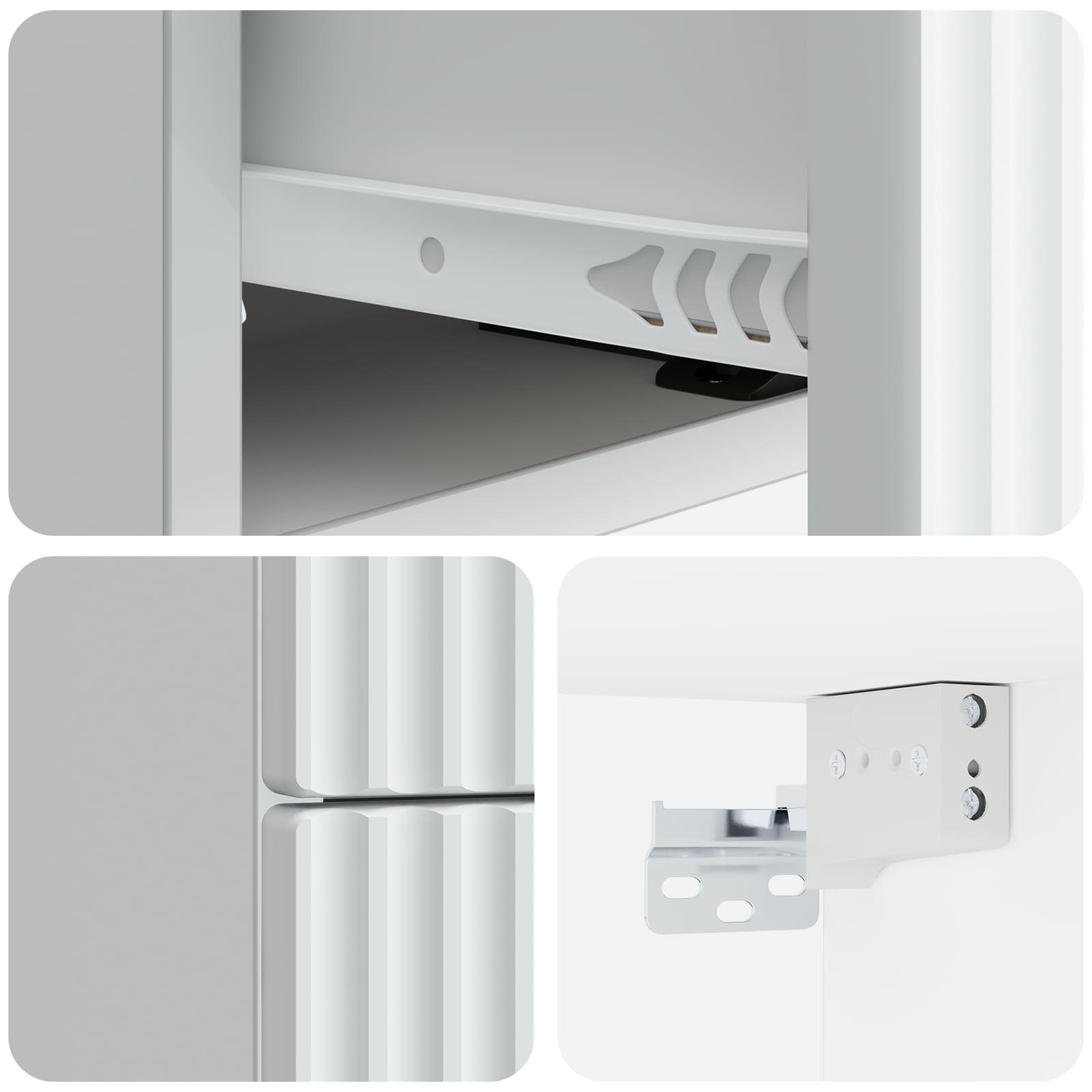Cabinet de chevet mural 2 pcs Blanc 33 x 34,5 x 40 cm - XIOS