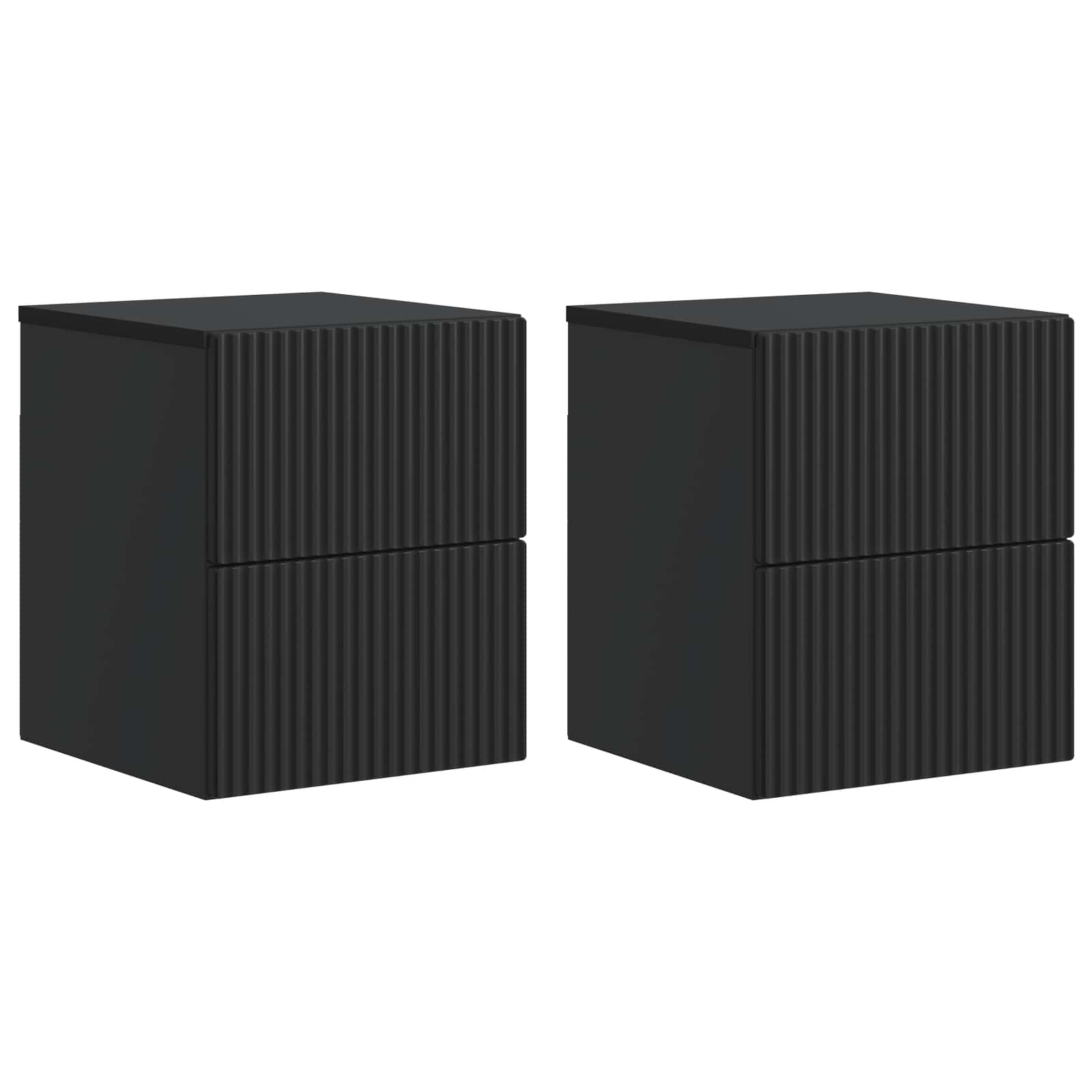Cabinet de chevet mural 2 pcs Noir 33 x 34,5 x 40 cm - XIOS