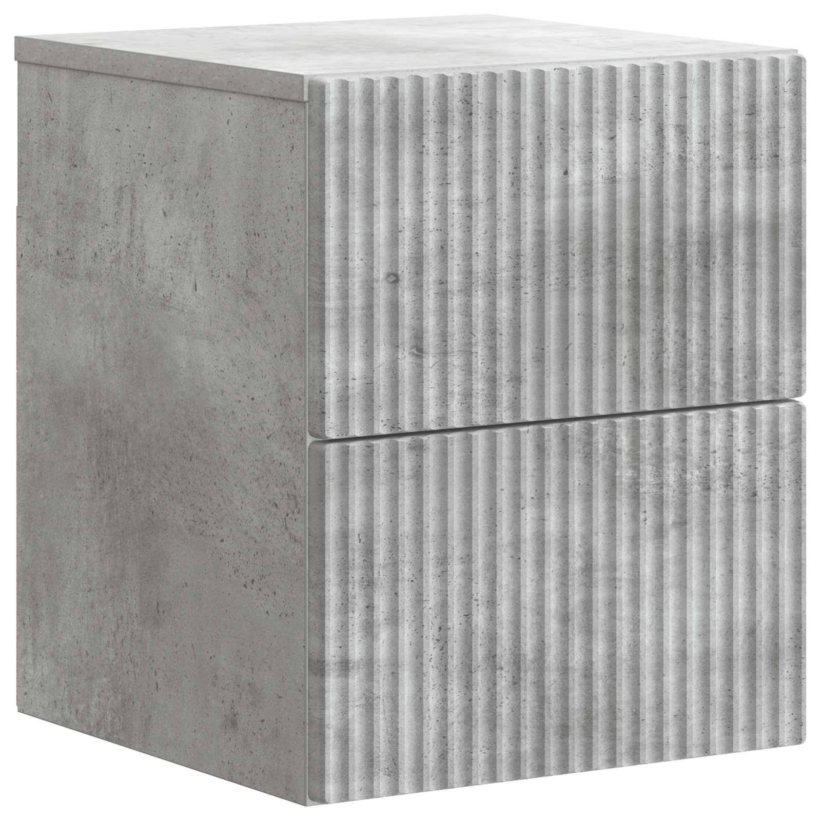 Cabinet de chevet mural 2 pcs Gris béton 33 x 34,5 x 40 cm - XIOS