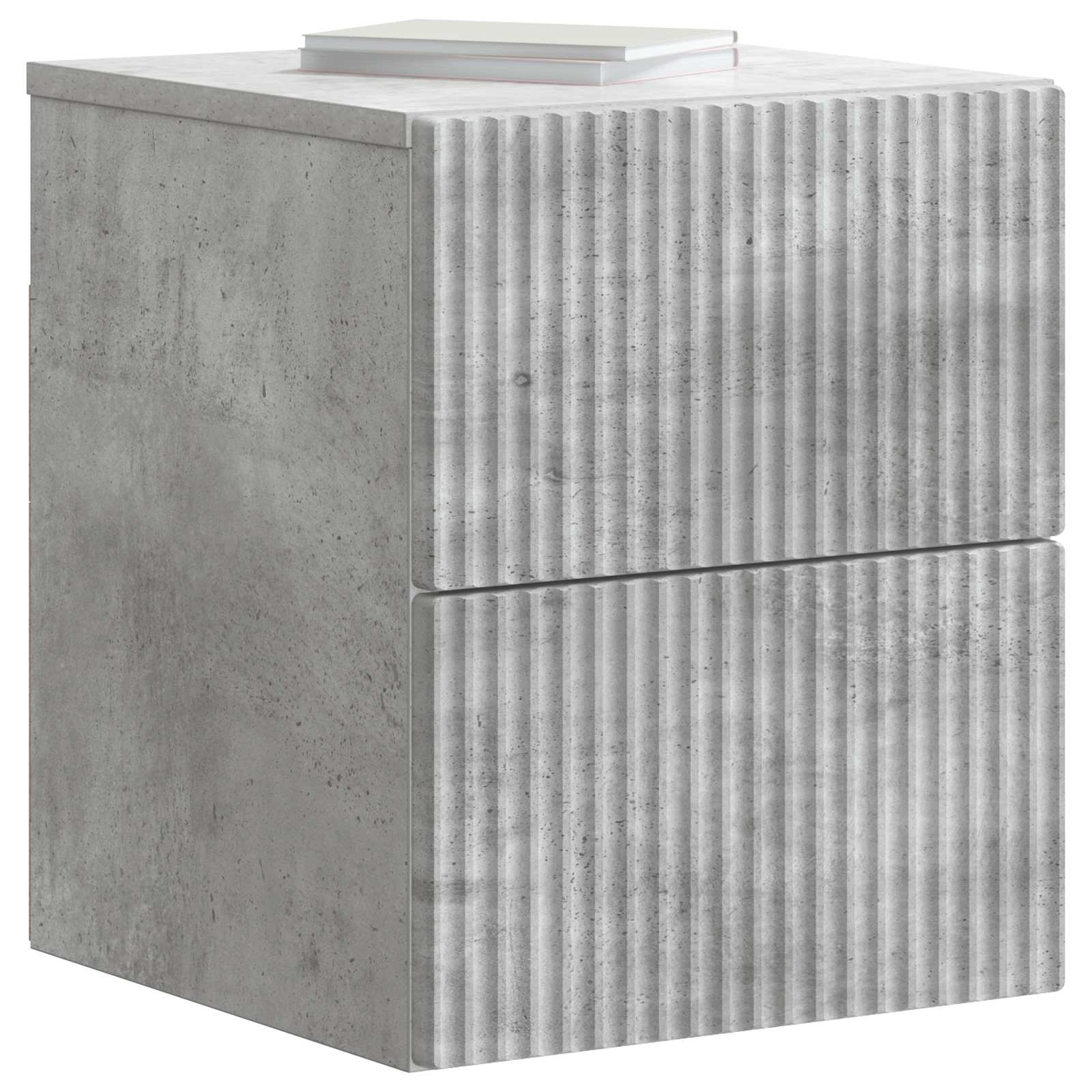 Cabinet de chevet mural 2 pcs Gris béton 33 x 34,5 x 40 cm - XIOS