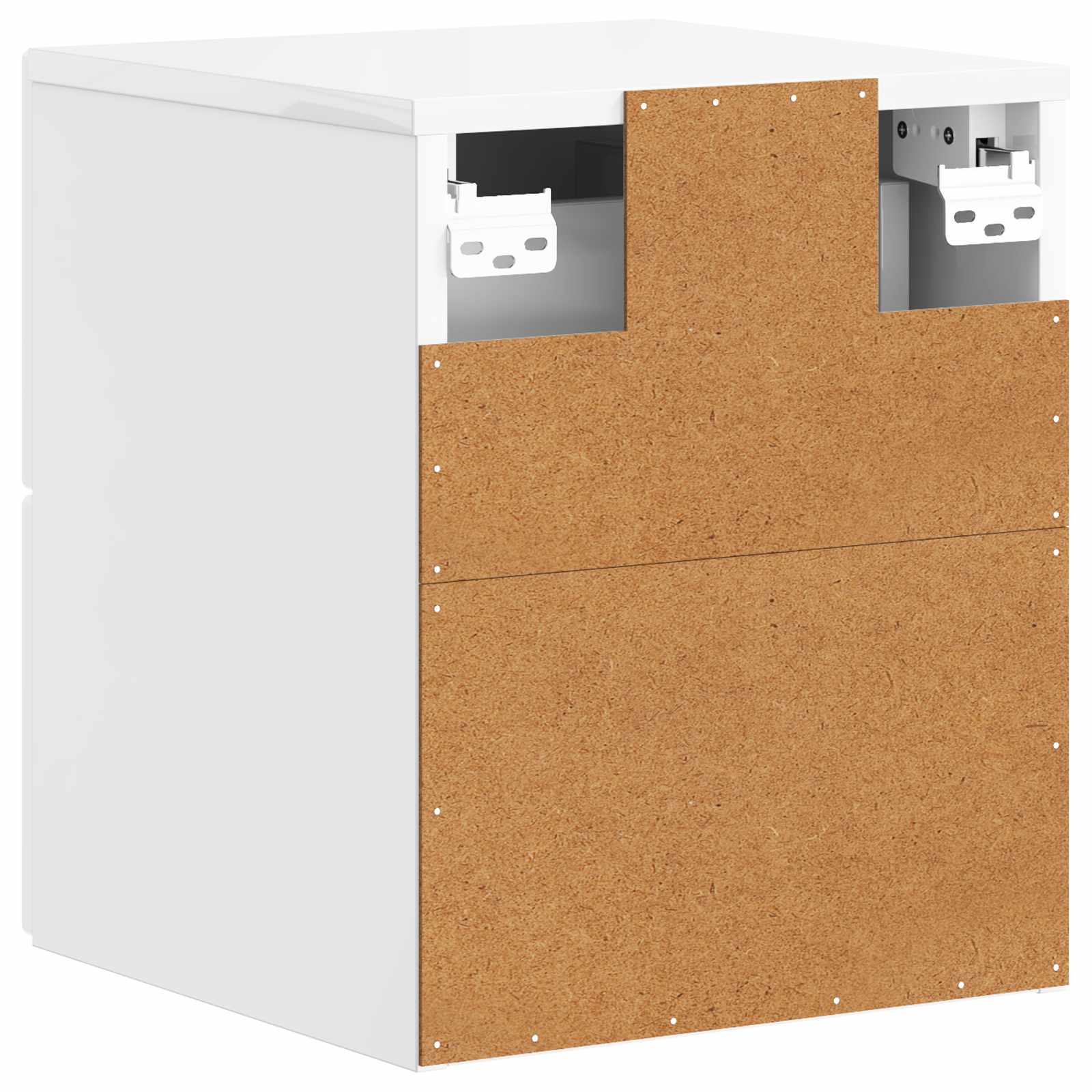 Cabinet de chevet mural 2 pcs Blanc brillant 33 x 34,5 x 40 cm - XIOS