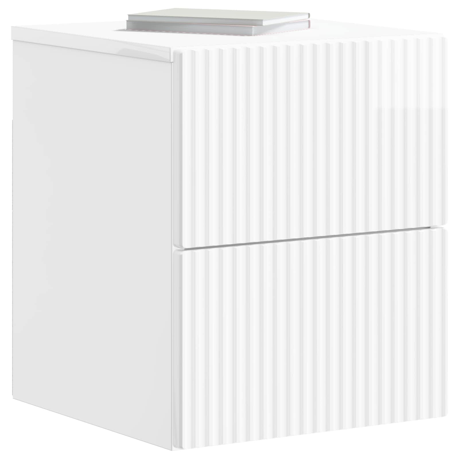 Cabinet de chevet mural 2 pcs Blanc brillant 33 x 34,5 x 40 cm - XIOS