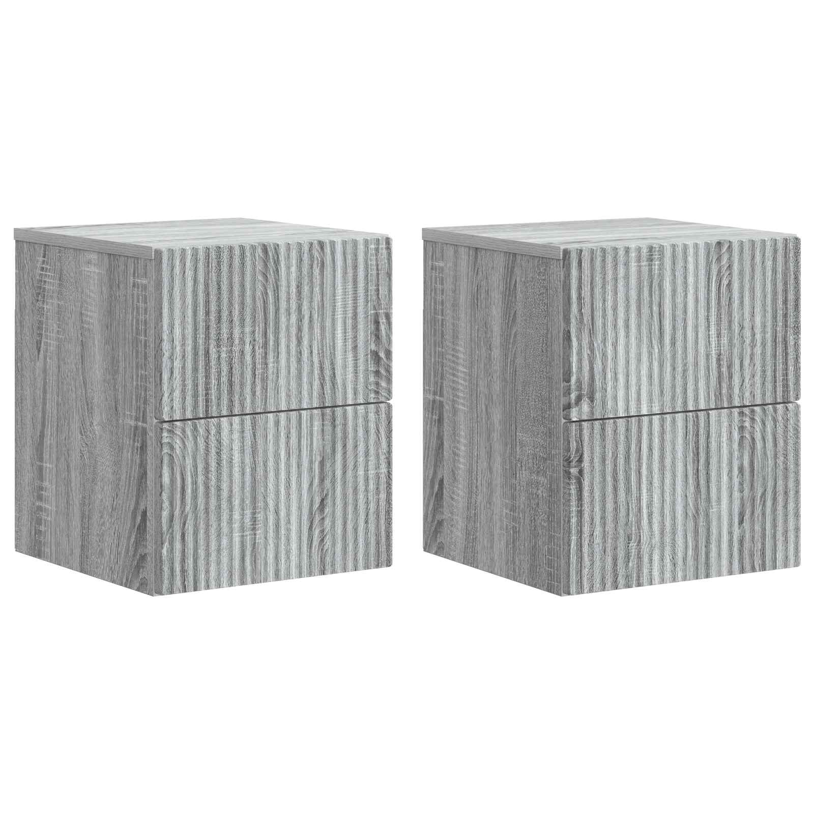 Cabinet de chevet mural 2 pcs Sonoma gris 33 x 34,5 x 40 cm - XIOS