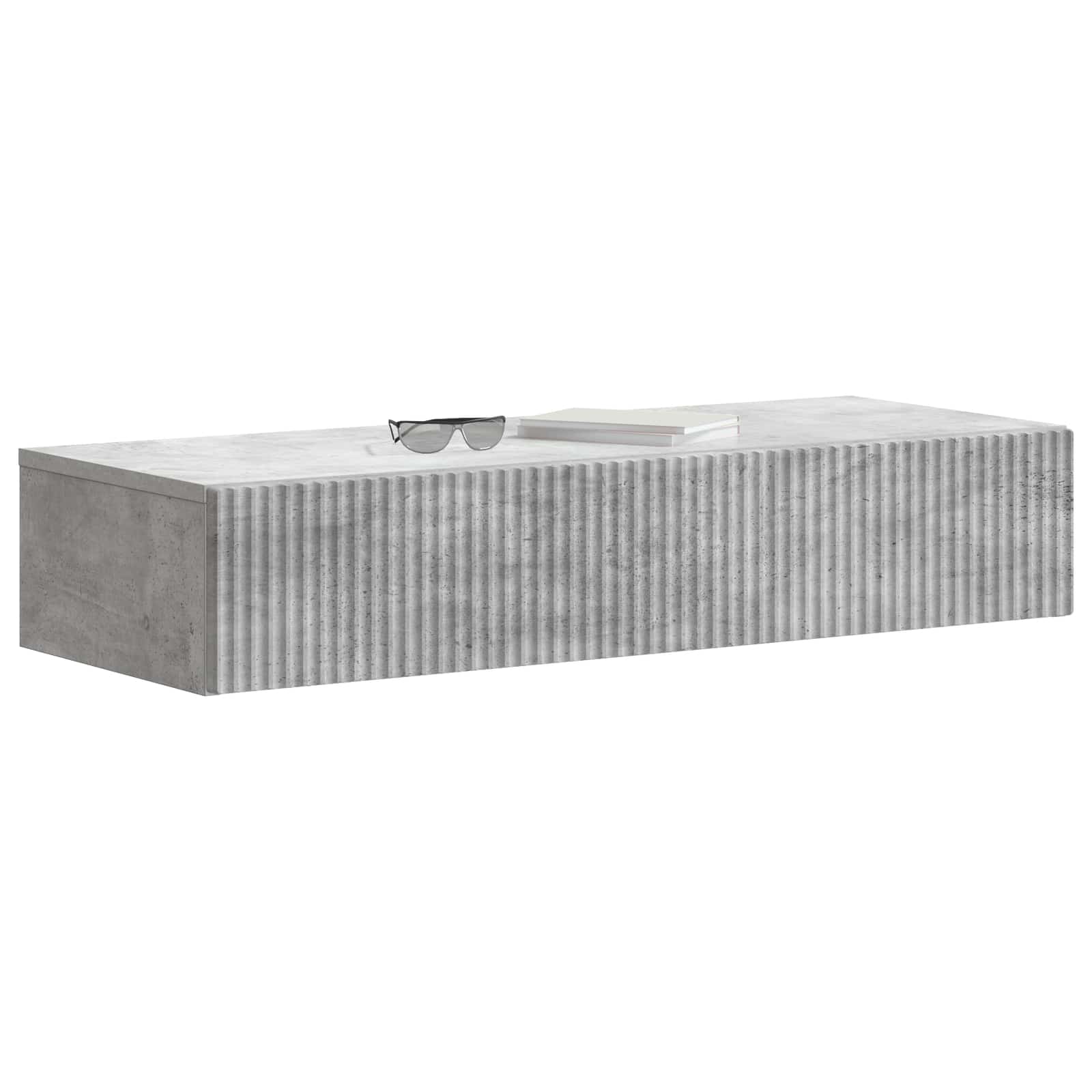 Table d'appoint murale Gris béton 87,5 x 34,5 x 17 cm - XIOS