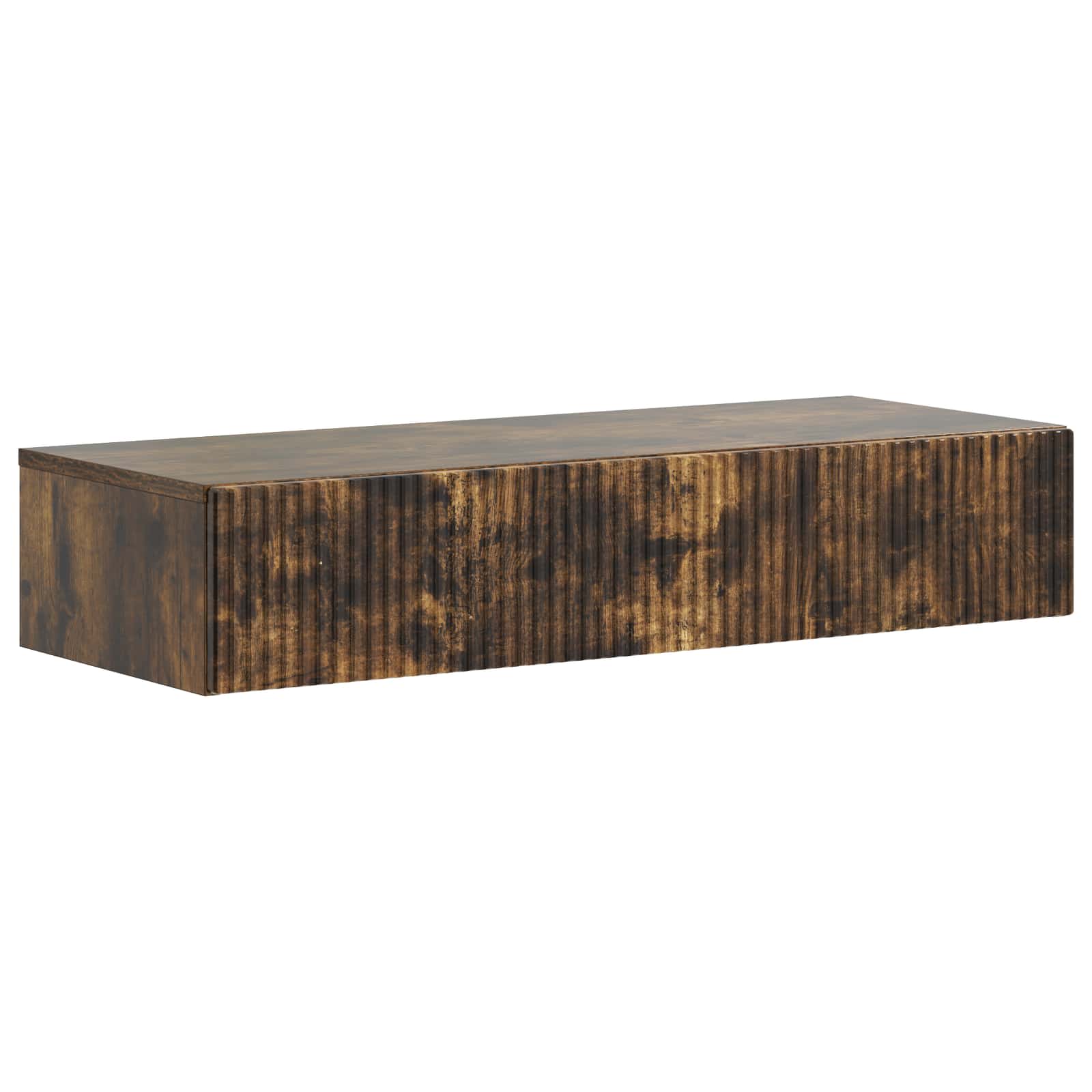 Table d'appoint murale Chêne fumé 87,5 x 34,5 x 17 cm - XIOS