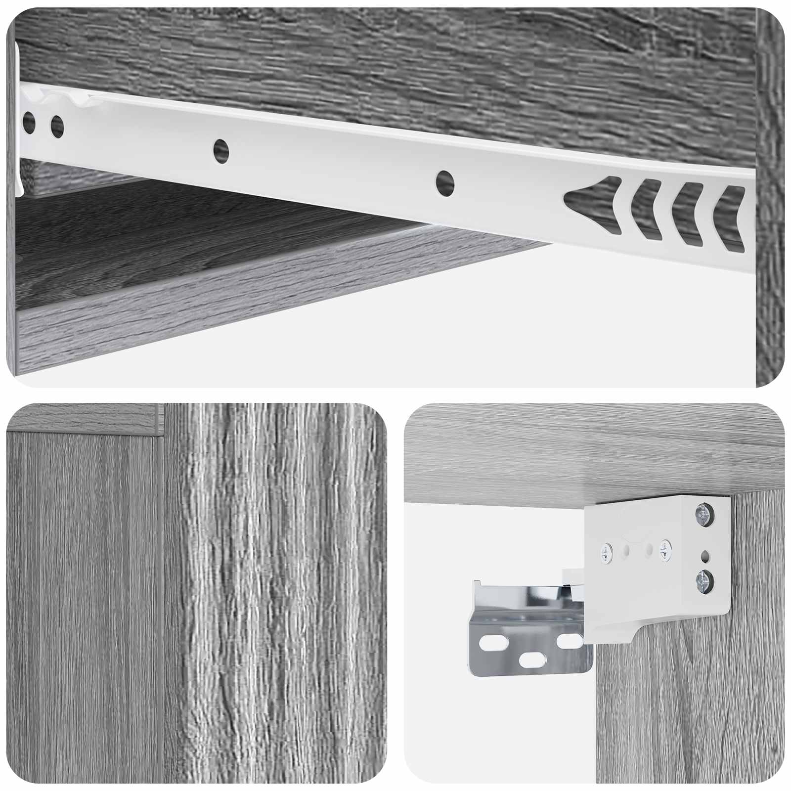 Table d'appoint murale Sonoma gris 87,5 x 34,5 x 17 cm - XIOS