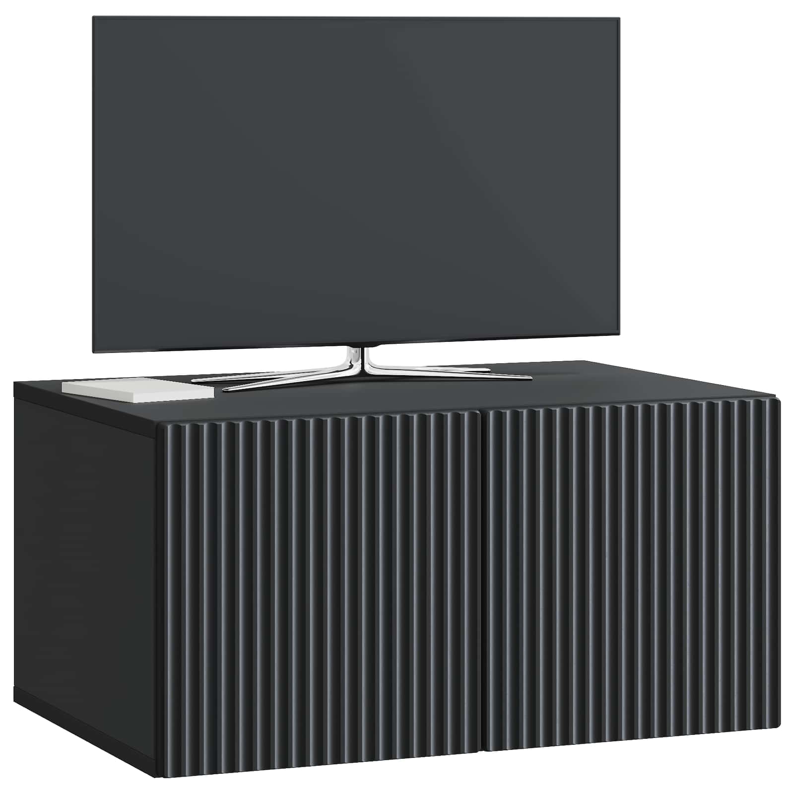 Meuble TV mural Noir 59,5 x 41 x 30 cm Bois d'ingénierie - XIOS