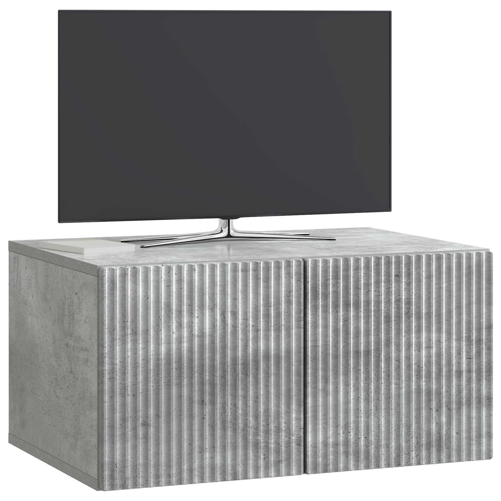 Meuble TV mural Gris béton 59,5 x 41 x 30 cm Bois d'ingénierie - XIOS