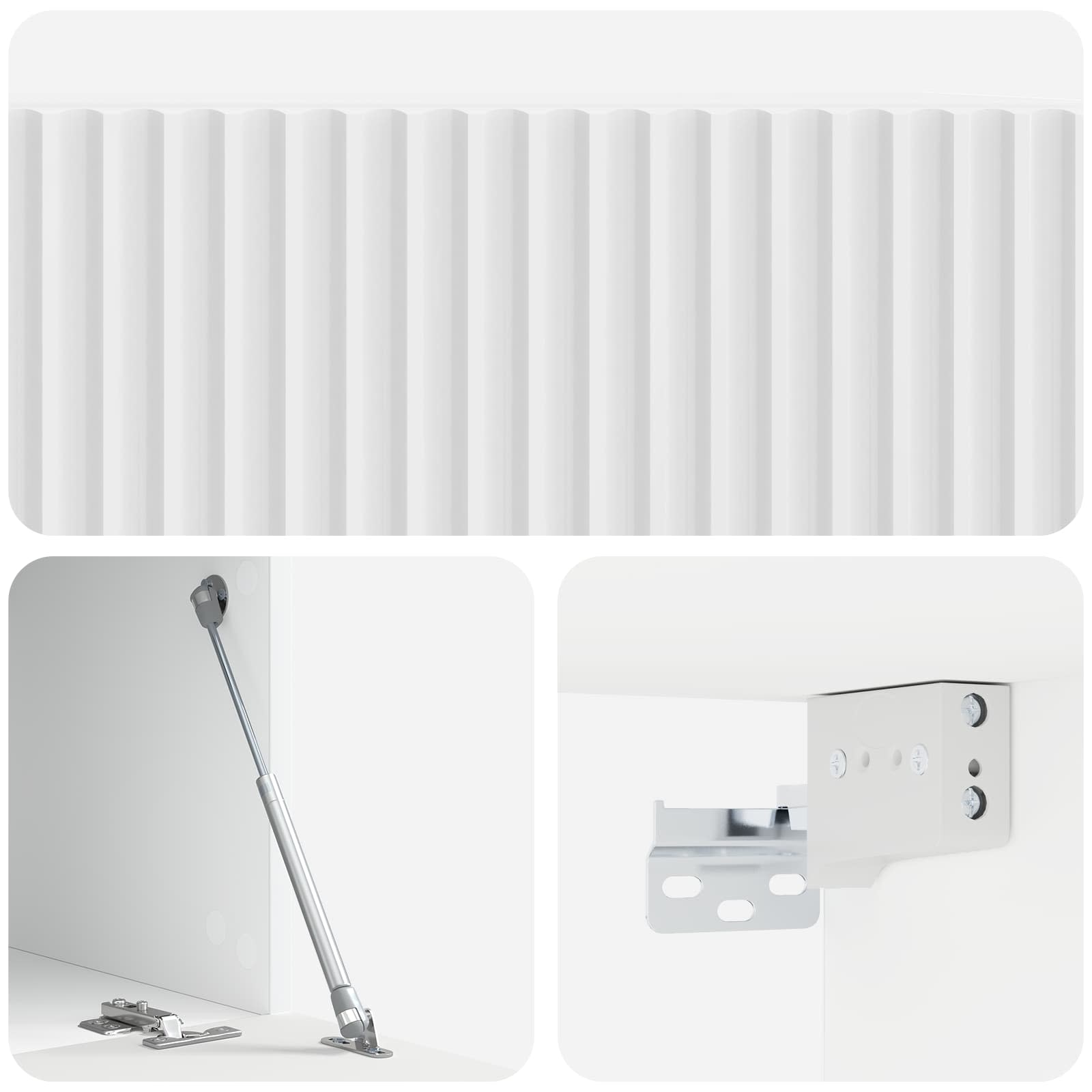 Meuble TV mural Montage mural Blanc brillant 59,5 x 41 x 30 cm - XIOS