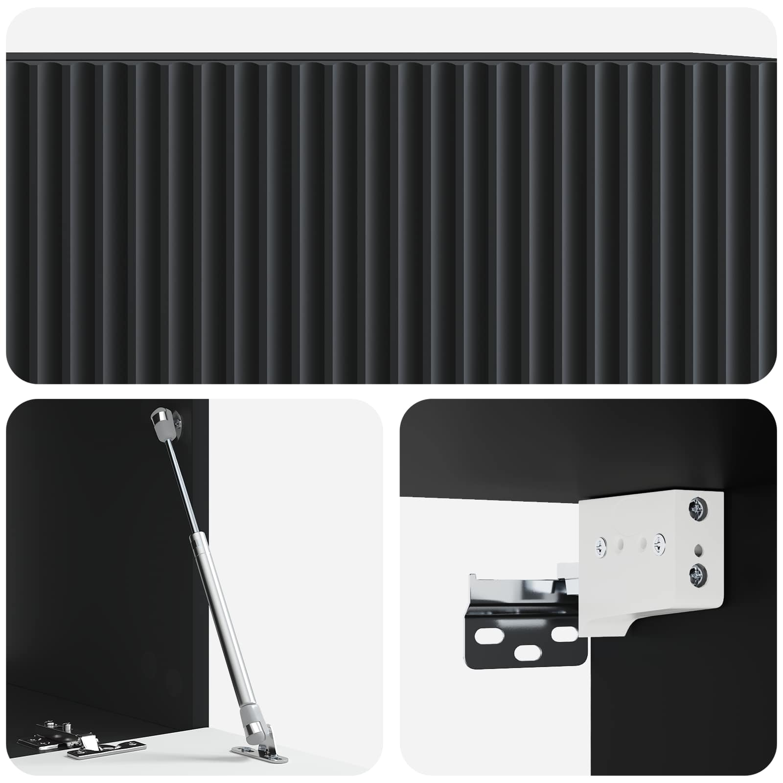 Meuble TV mural Noir 78,5 x 41 x 30 cm Bois d'ingénierie - XIOS