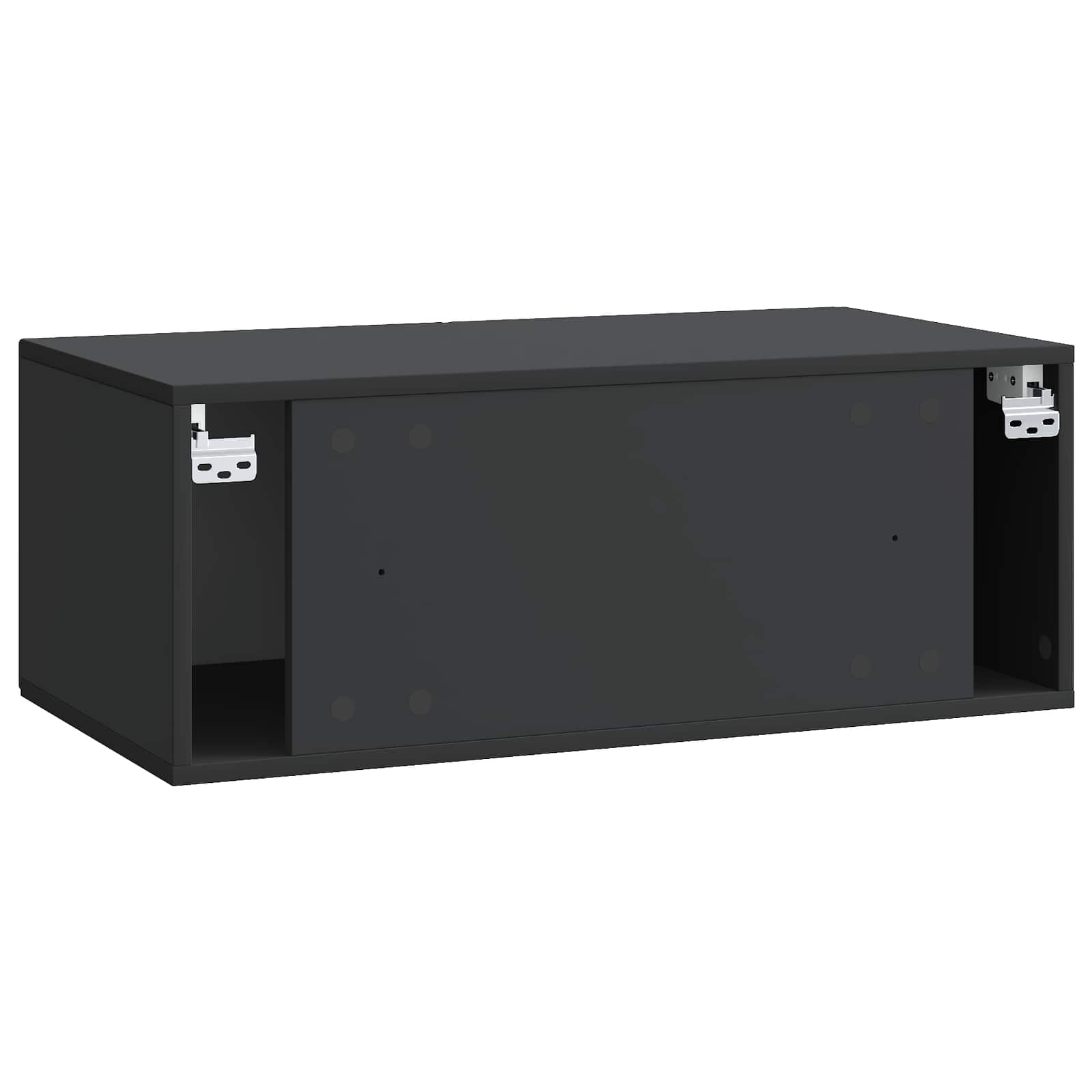 Meuble TV mural Noir 78,5 x 41 x 30 cm Bois d'ingénierie - XIOS