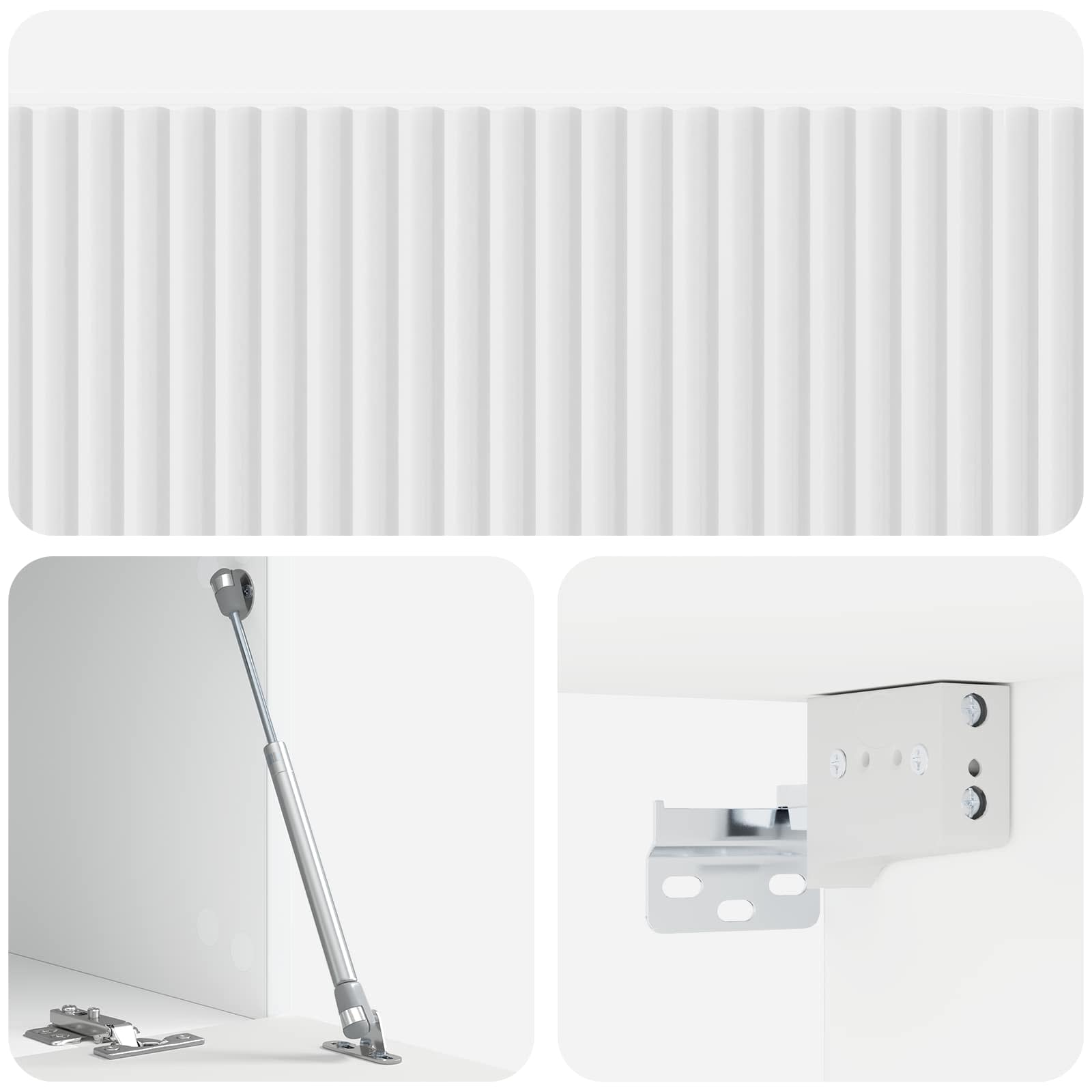 Meuble TV mural Montage mural Blanc brillant 78,5 x 41 x 30 cm - XIOS
