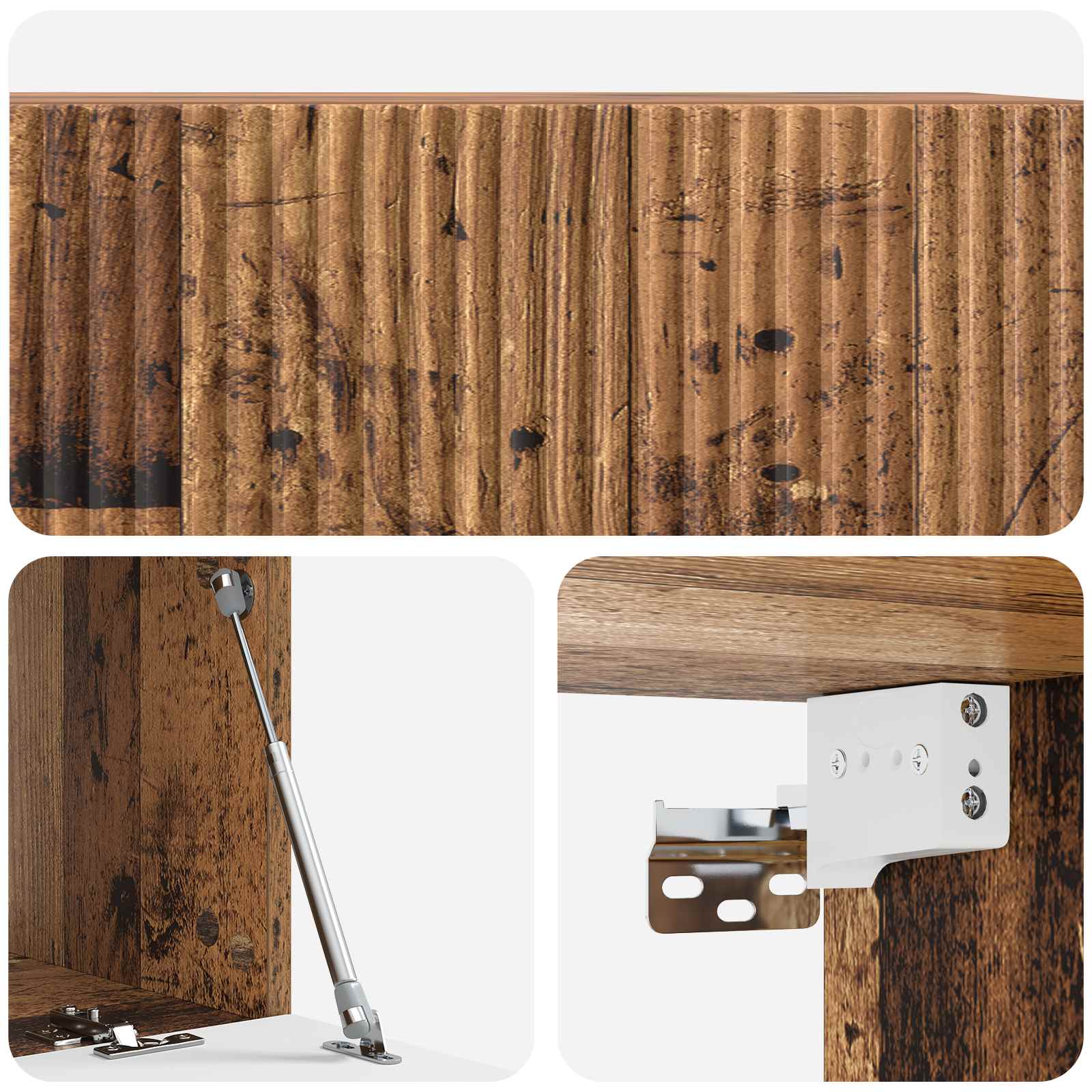 Meuble TV mural Bois ancien 78,5 x 41 x 30 cm Bois d'ingénierie - XIOS