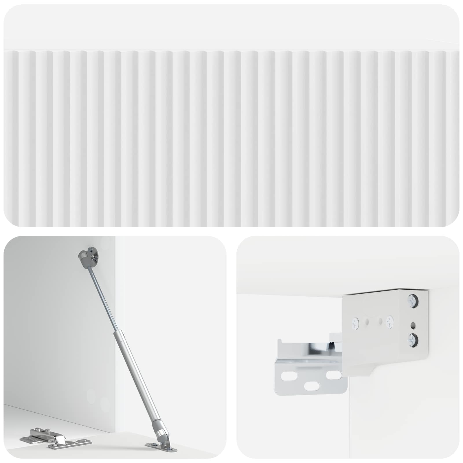 Meuble TV mural Montage mural Blanc brillant 98 x 41 x 30 cm - XIOS