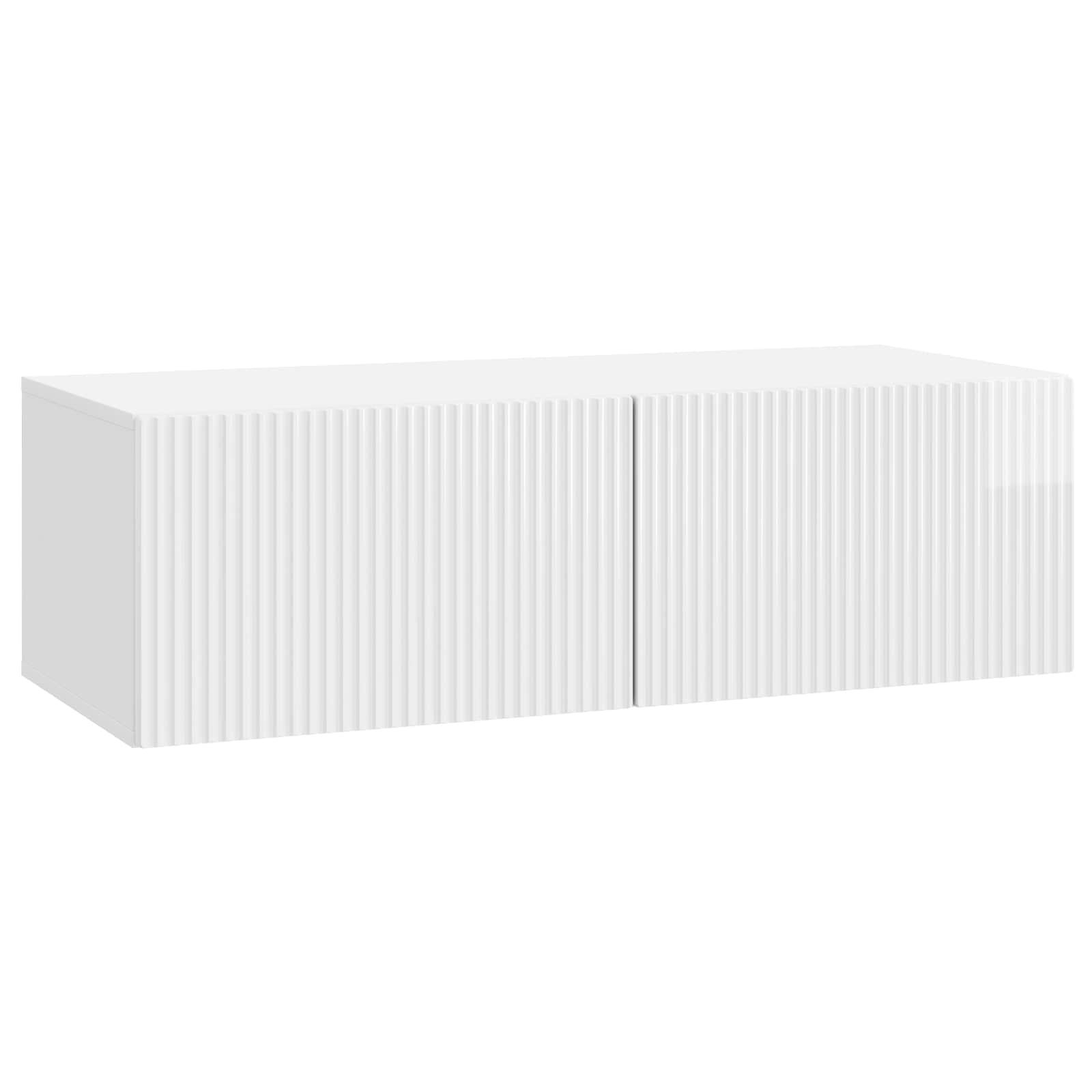 Meuble TV mural Montage mural Blanc brillant 98 x 41 x 30 cm - XIOS