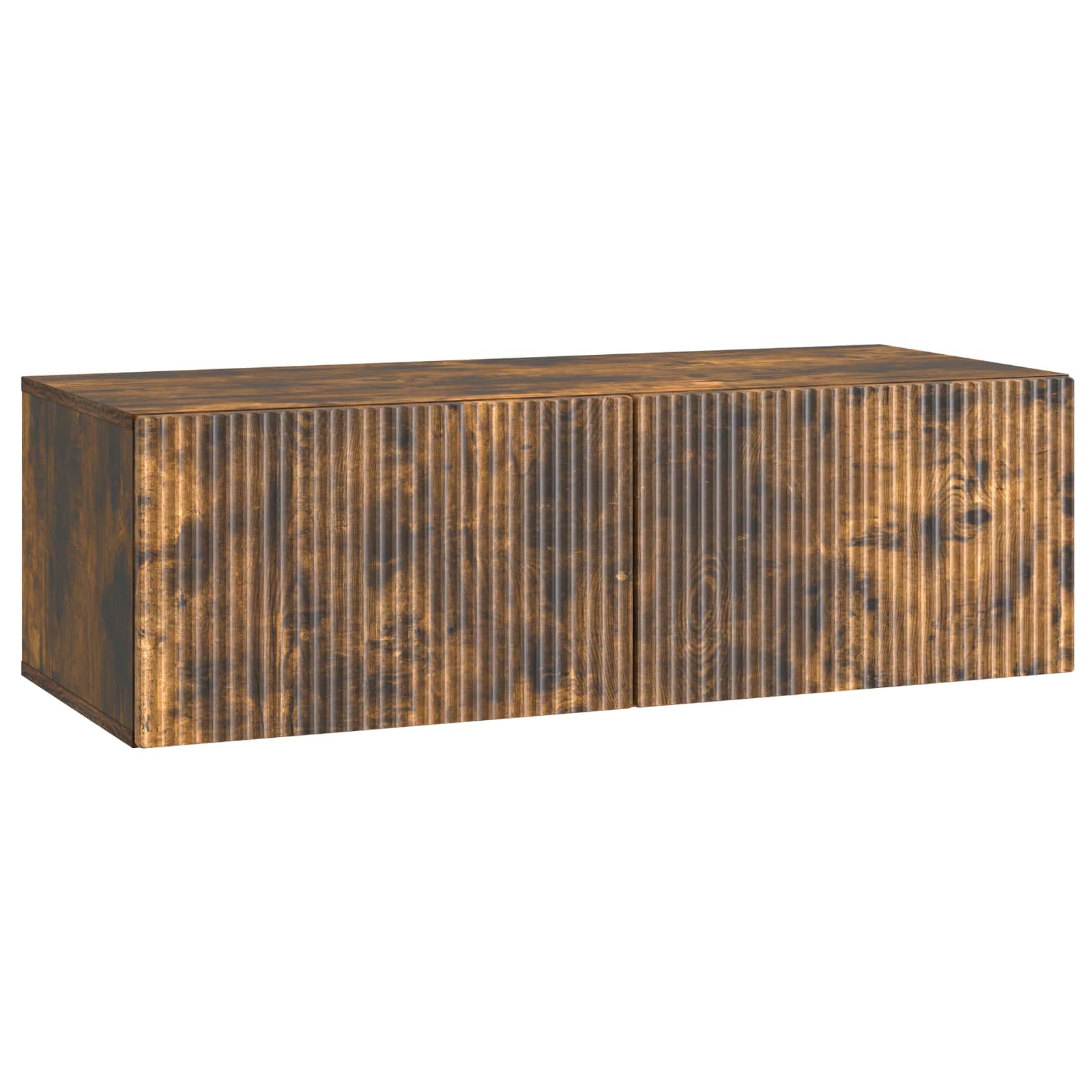 Meuble TV mural Chêne fumé 98 x 41 x 30 cm Bois d'ingénierie - XIOS