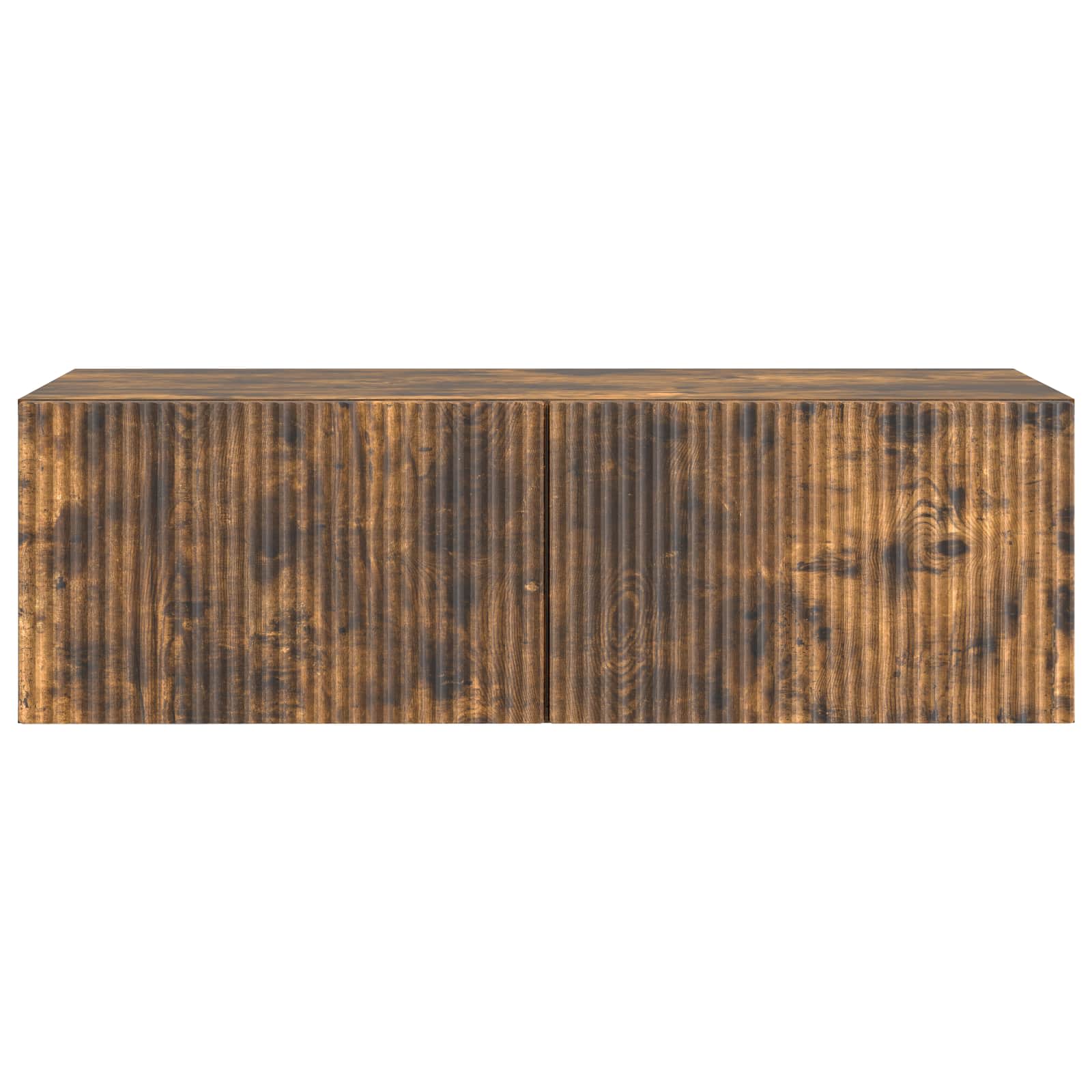 Meuble TV mural Chêne fumé 98 x 41 x 30 cm Bois d'ingénierie - XIOS