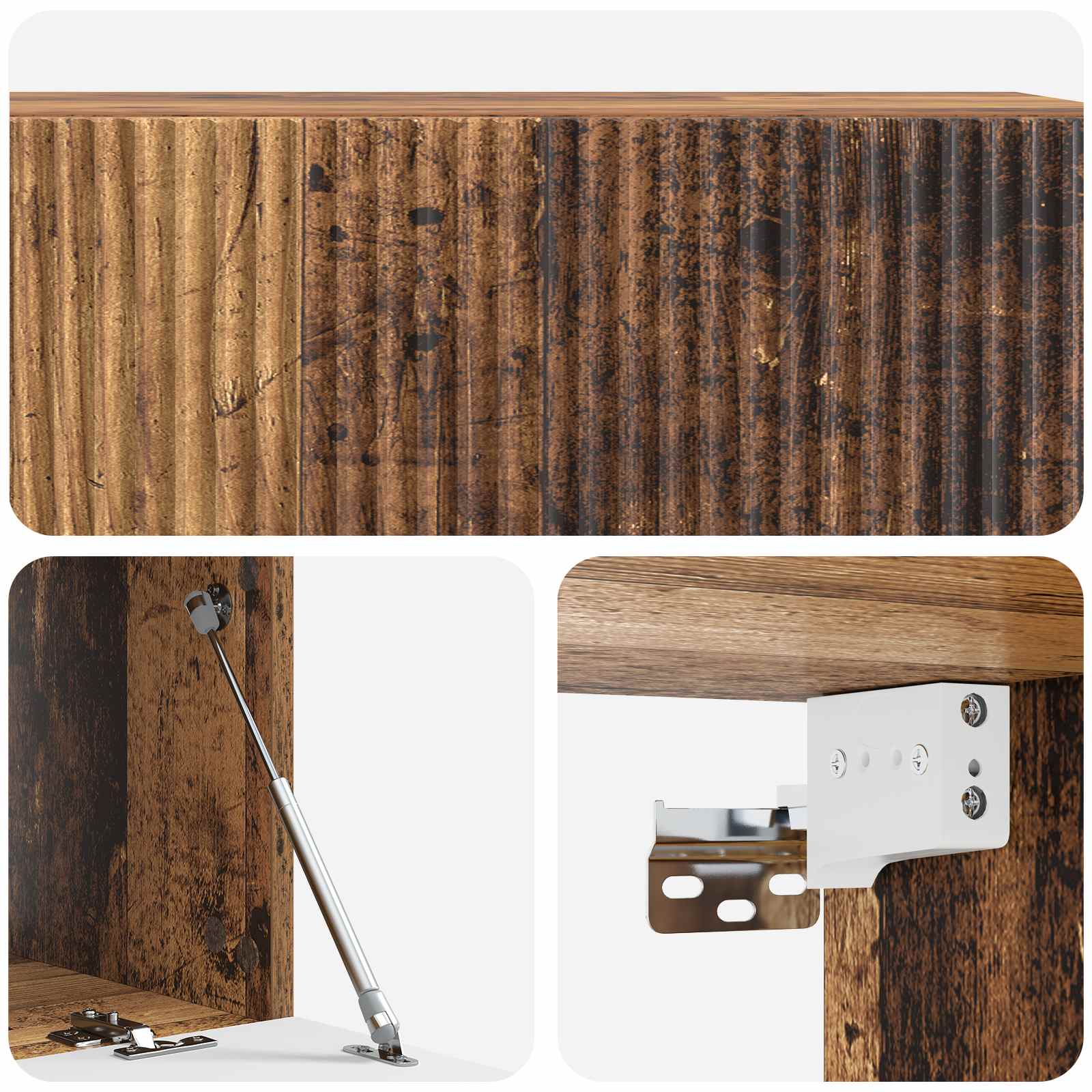 Meuble TV mural Bois ancien 98 x 41 x 30 cm Bois d'ingénierie - XIOS