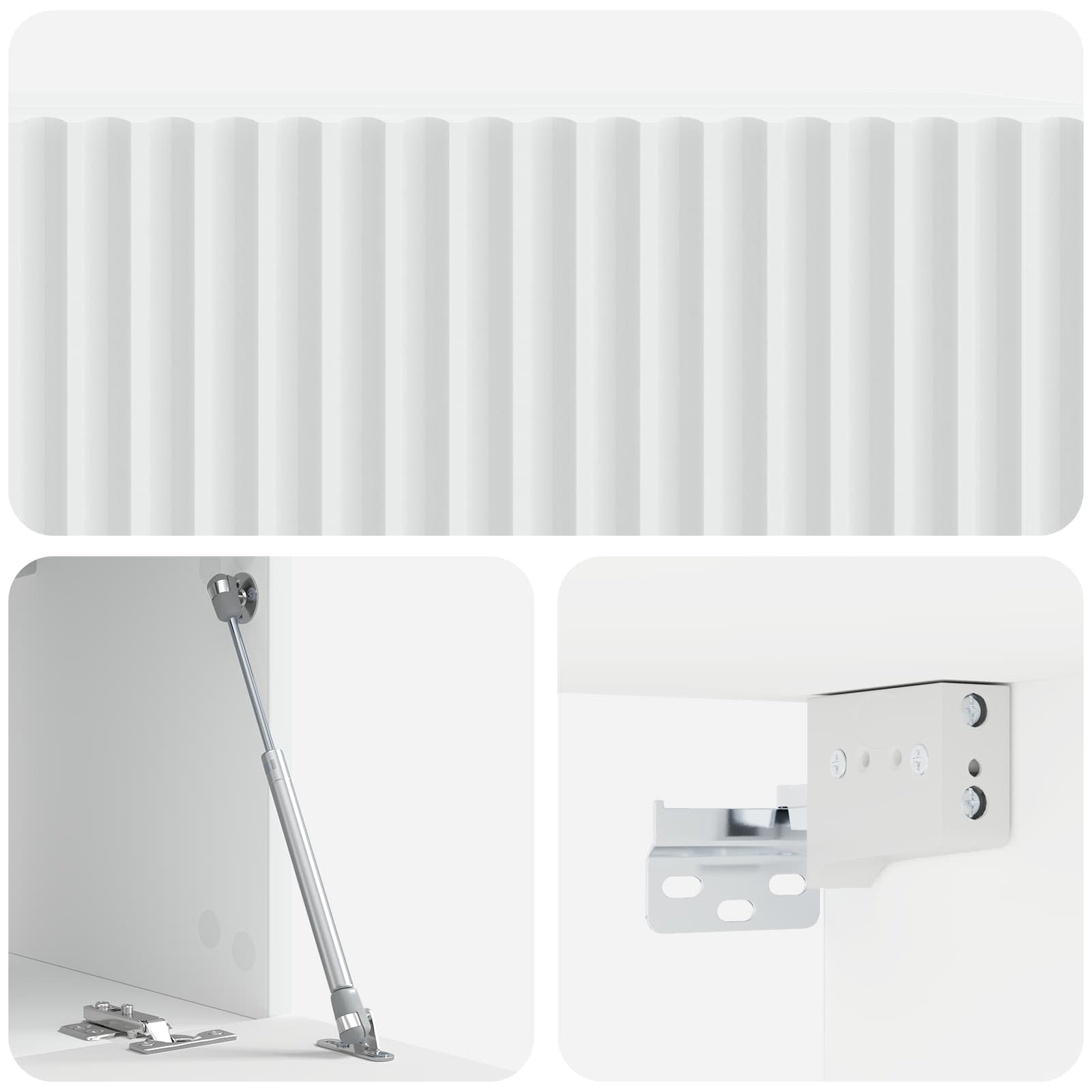 Meuble TV mural Blanc 59,5 x 31 x 30 cm Bois d'ingénierie - XIOS