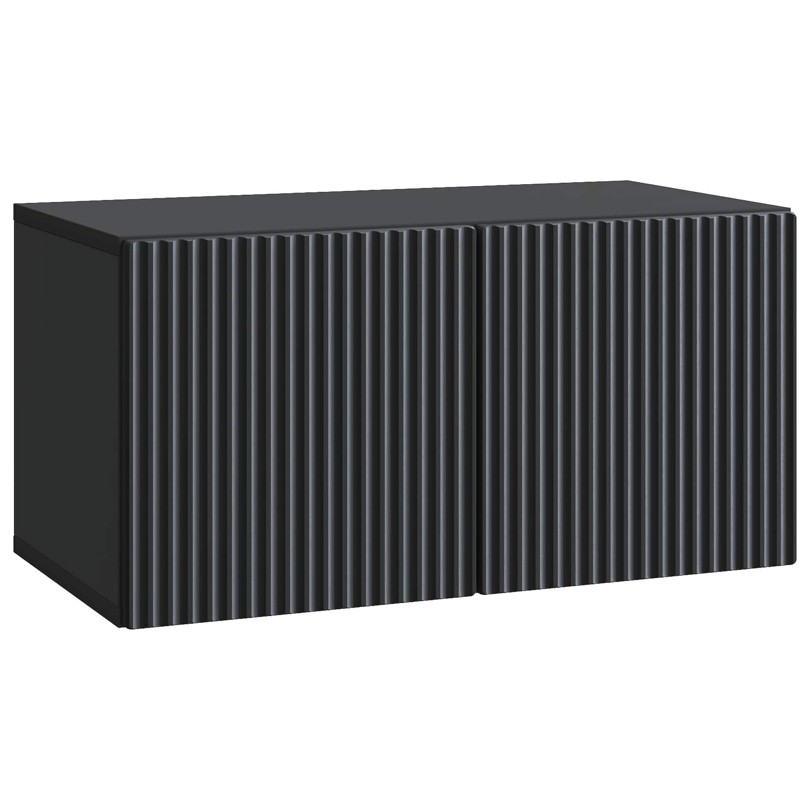 Meuble TV mural Noir 59,5 x 31 x 30 cm Bois d'ingénierie - XIOS