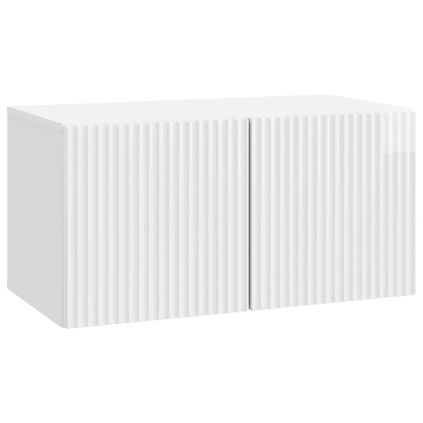 Meuble TV mural Montage mural Blanc brillant 59,5 x 31 x 30 cm - XIOS