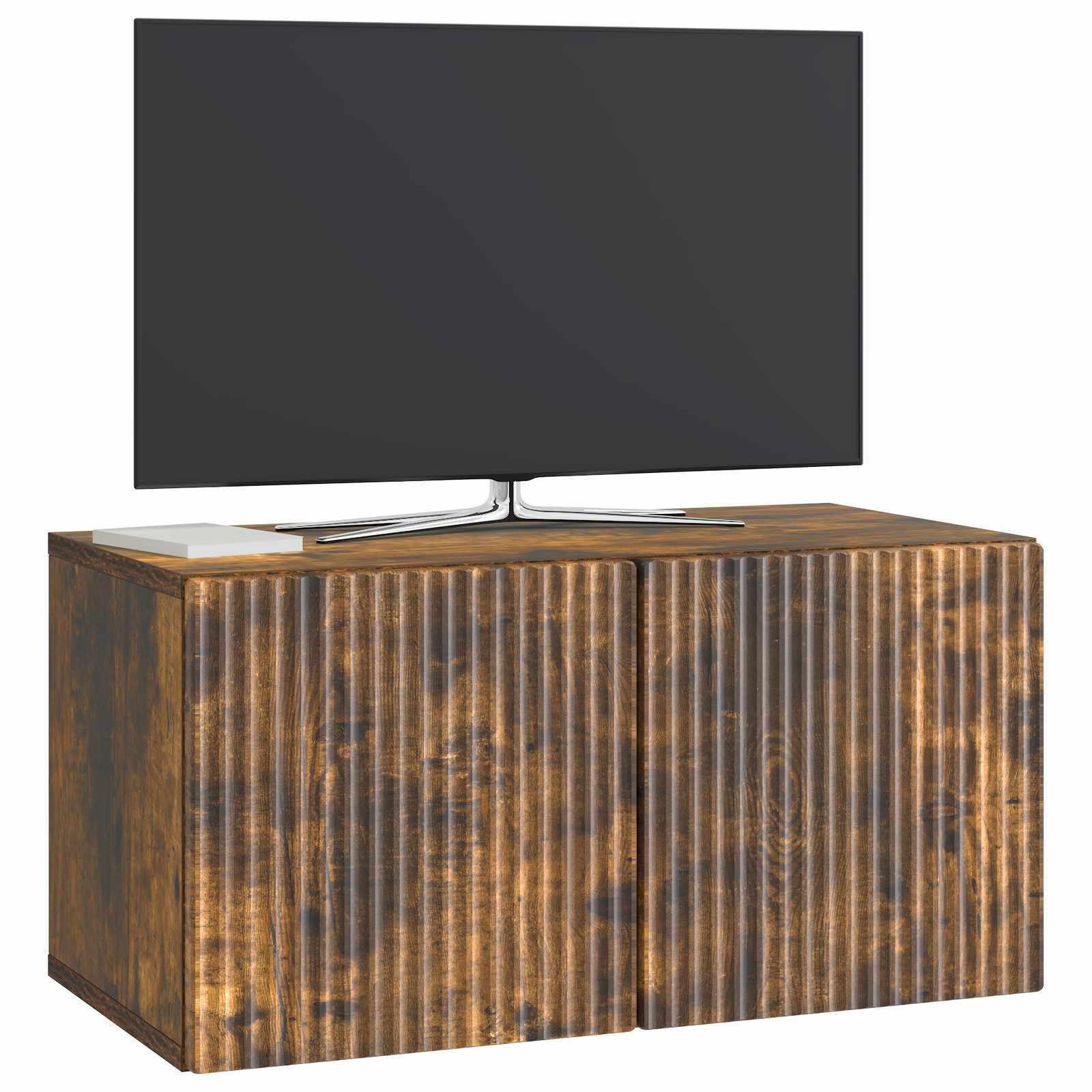 Meuble TV mural Chêne fumé 59,5 x 31 x 30 cm Bois d'ingénierie - XIOS