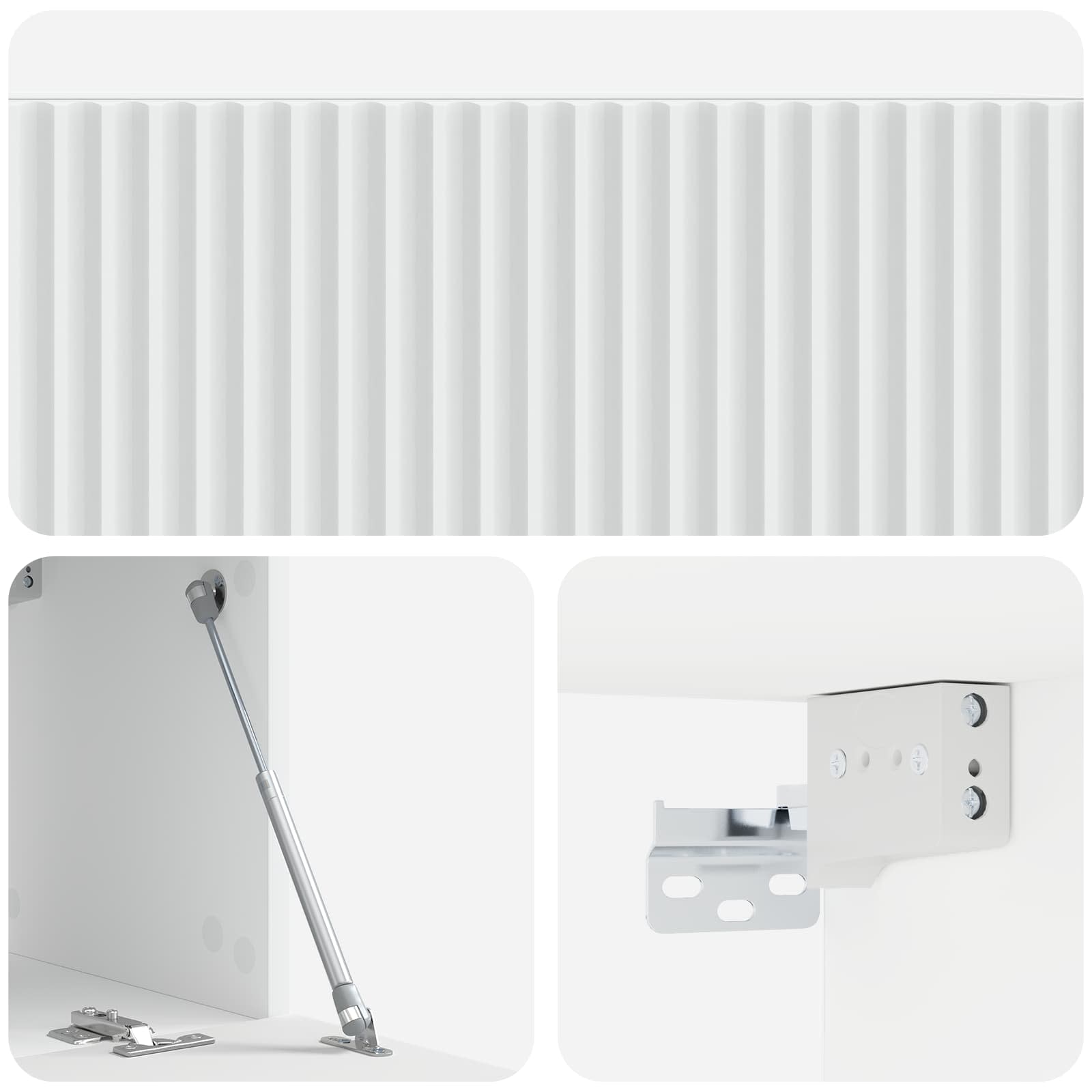 Meuble TV mural Blanc 78,5 x 31 x 30 cm Bois d'ingénierie - XIOS