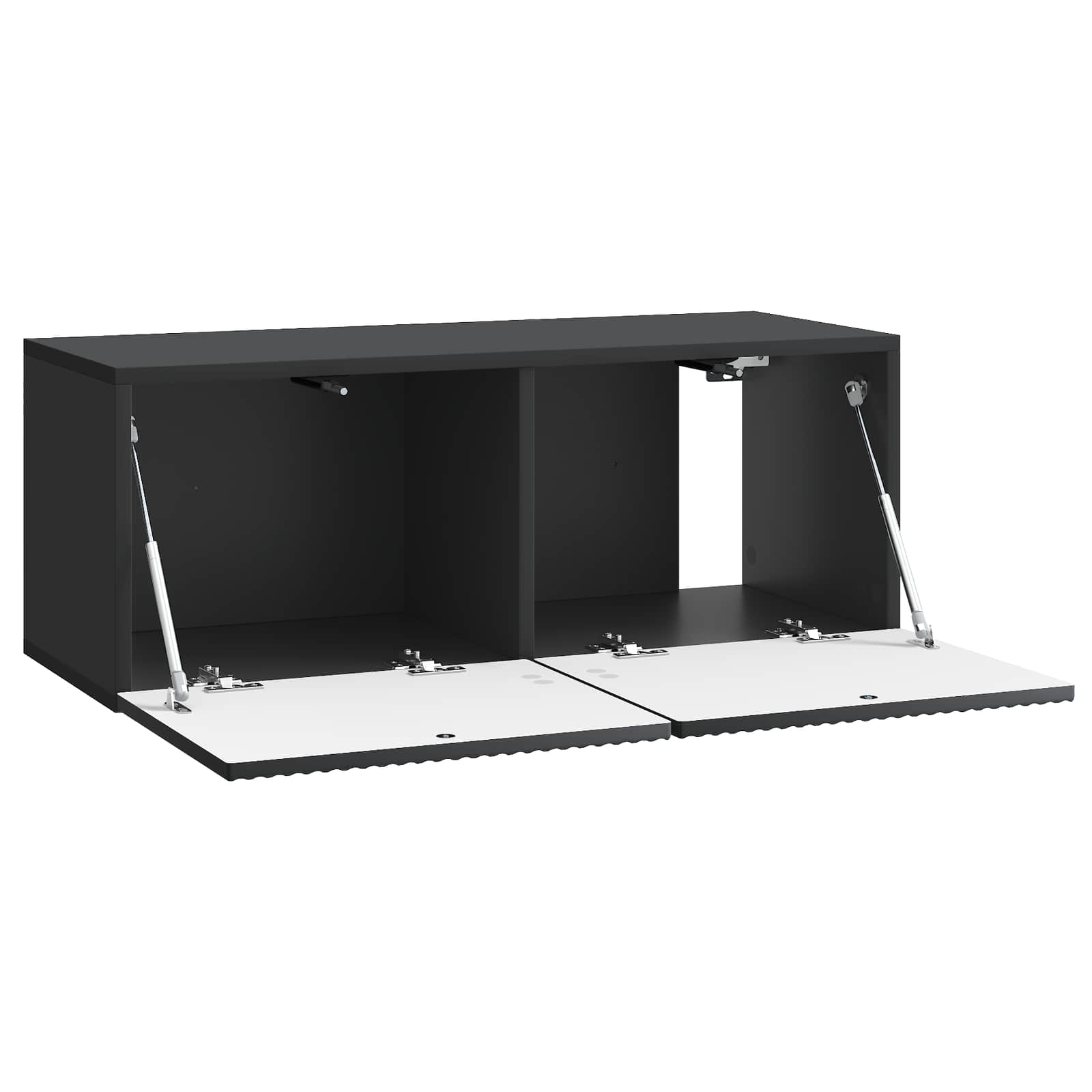 Meuble TV mural Noir 78,5 x 31 x 30 cm Bois d'ingénierie - XIOS